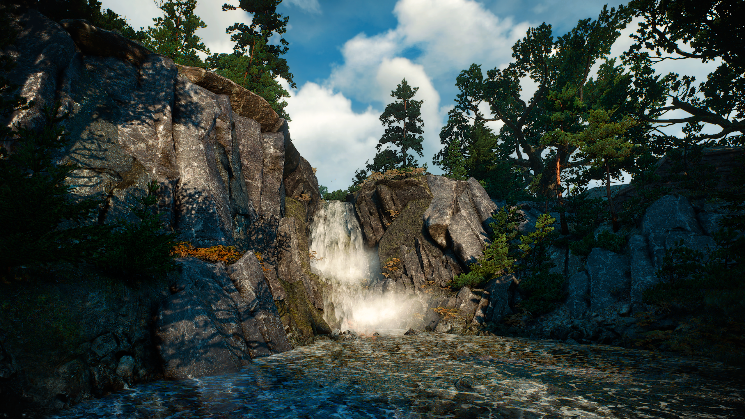 Waterfall in The Witcher 3: Wild Hunt HD Wallpaper