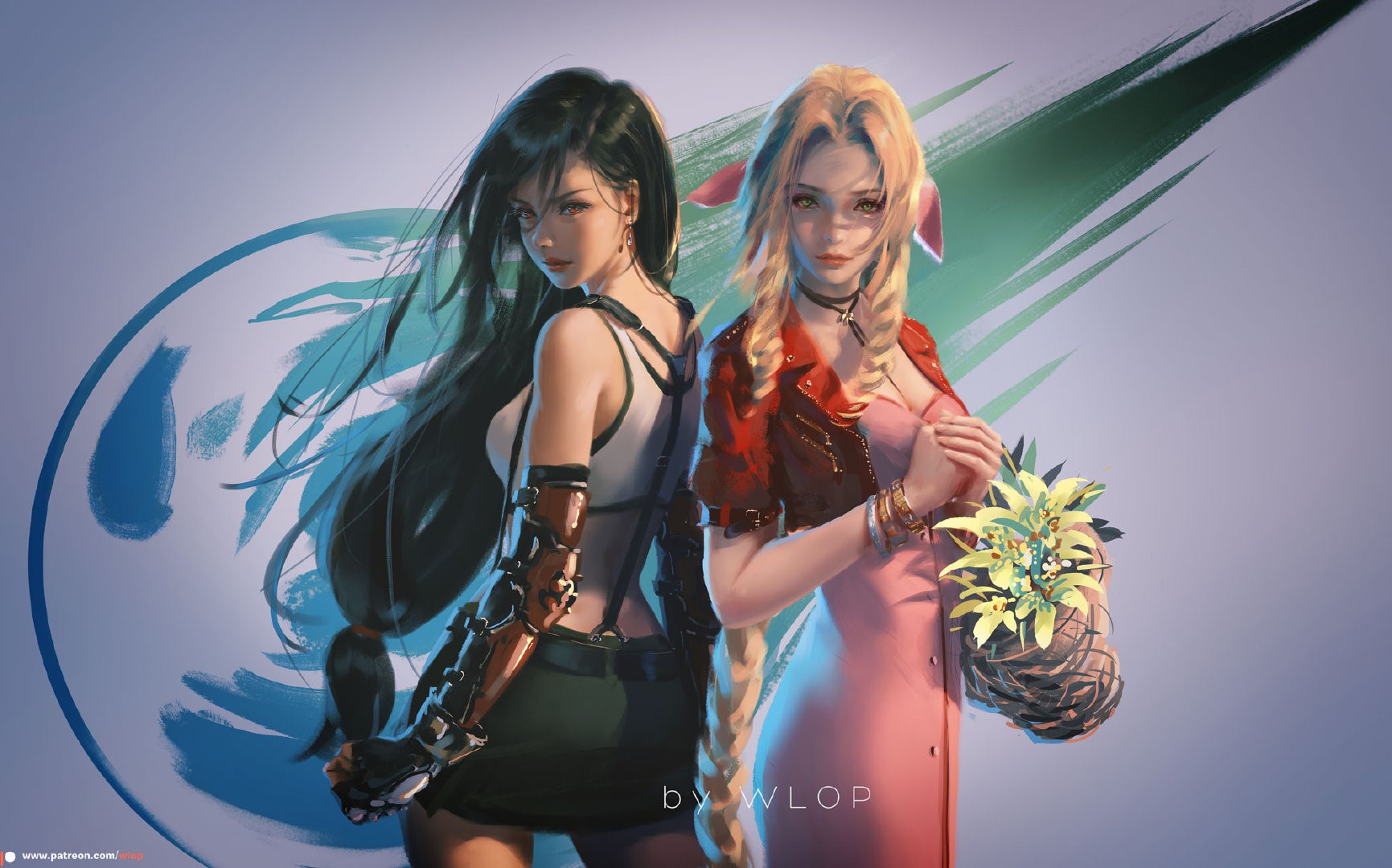Tifa Lockhart and Aerith Gainsborough from Final Fantasy VII HD Wallpaper