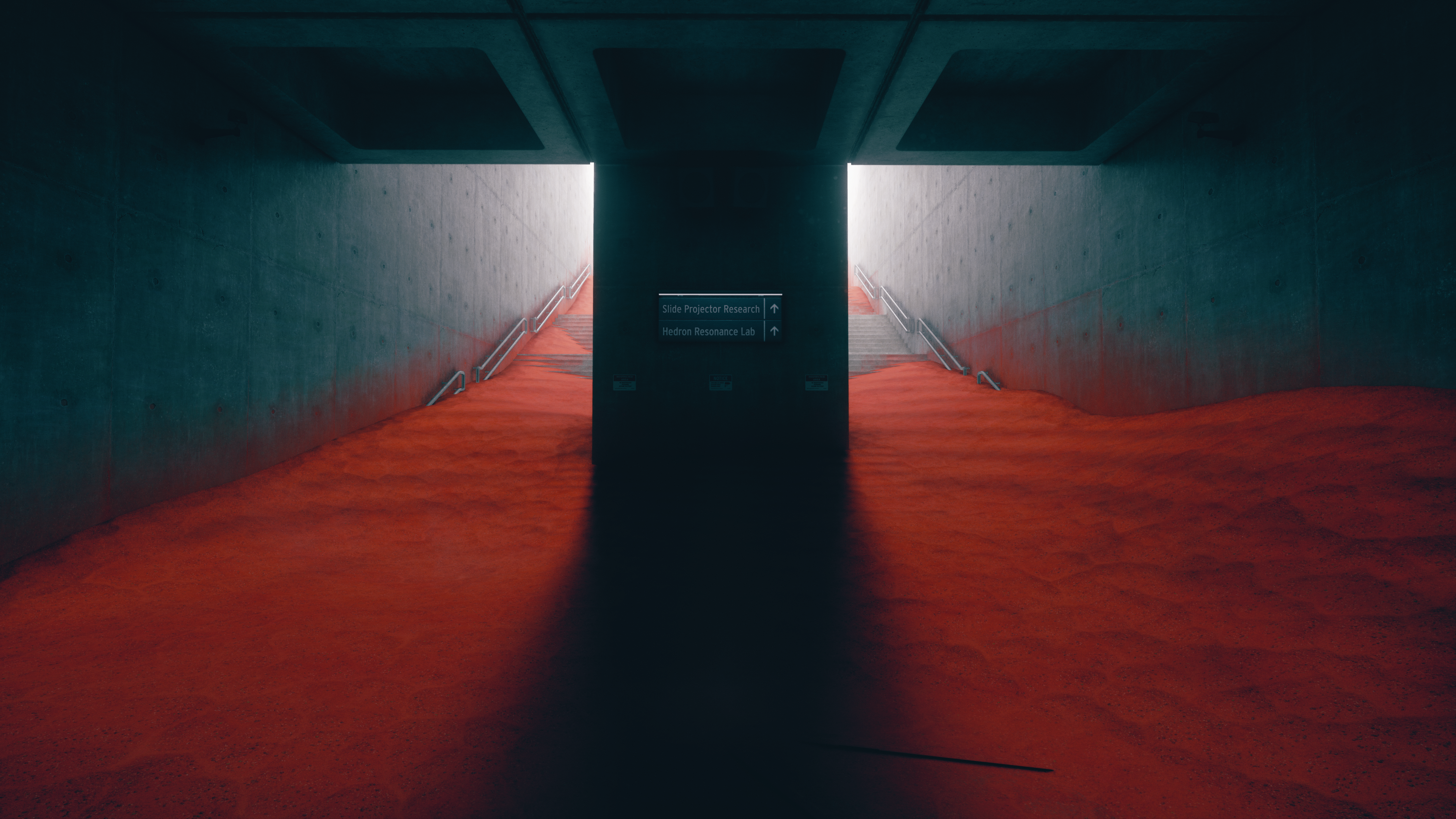 Control 4K Red Architecture HD Wallpaper