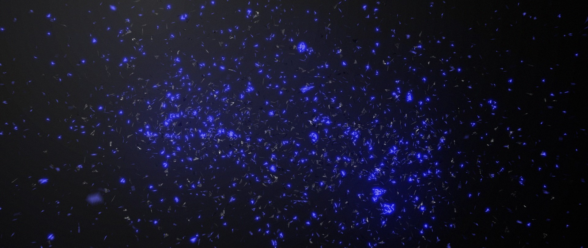 Abstract blue glowing particles on a dark background HD Wallpaper