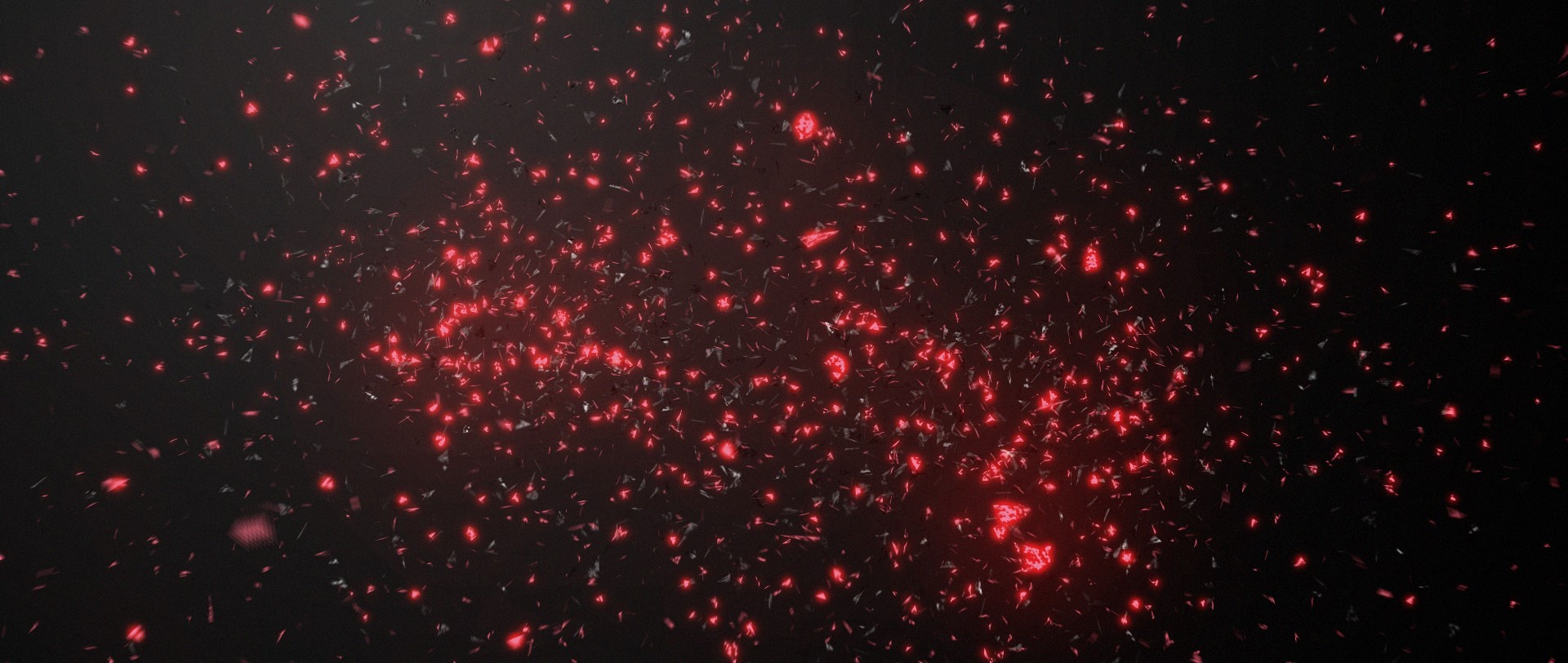 Abstract red glowing particles on a dark background HD Wallpaper