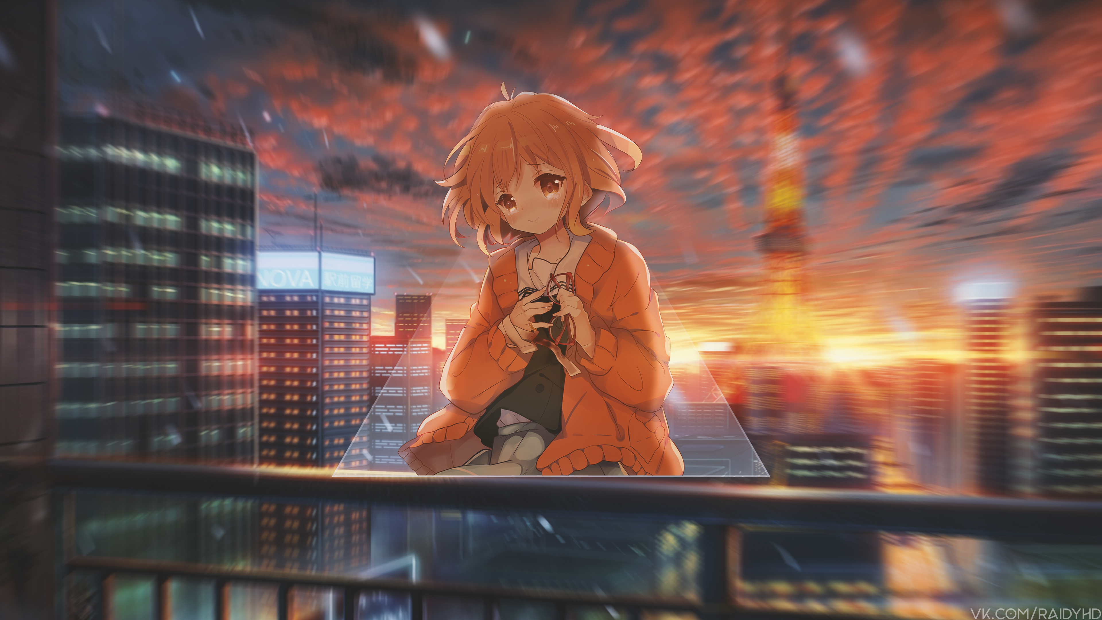 4K Kyoukai no Kanata anime girl with camera HD Wallpaper