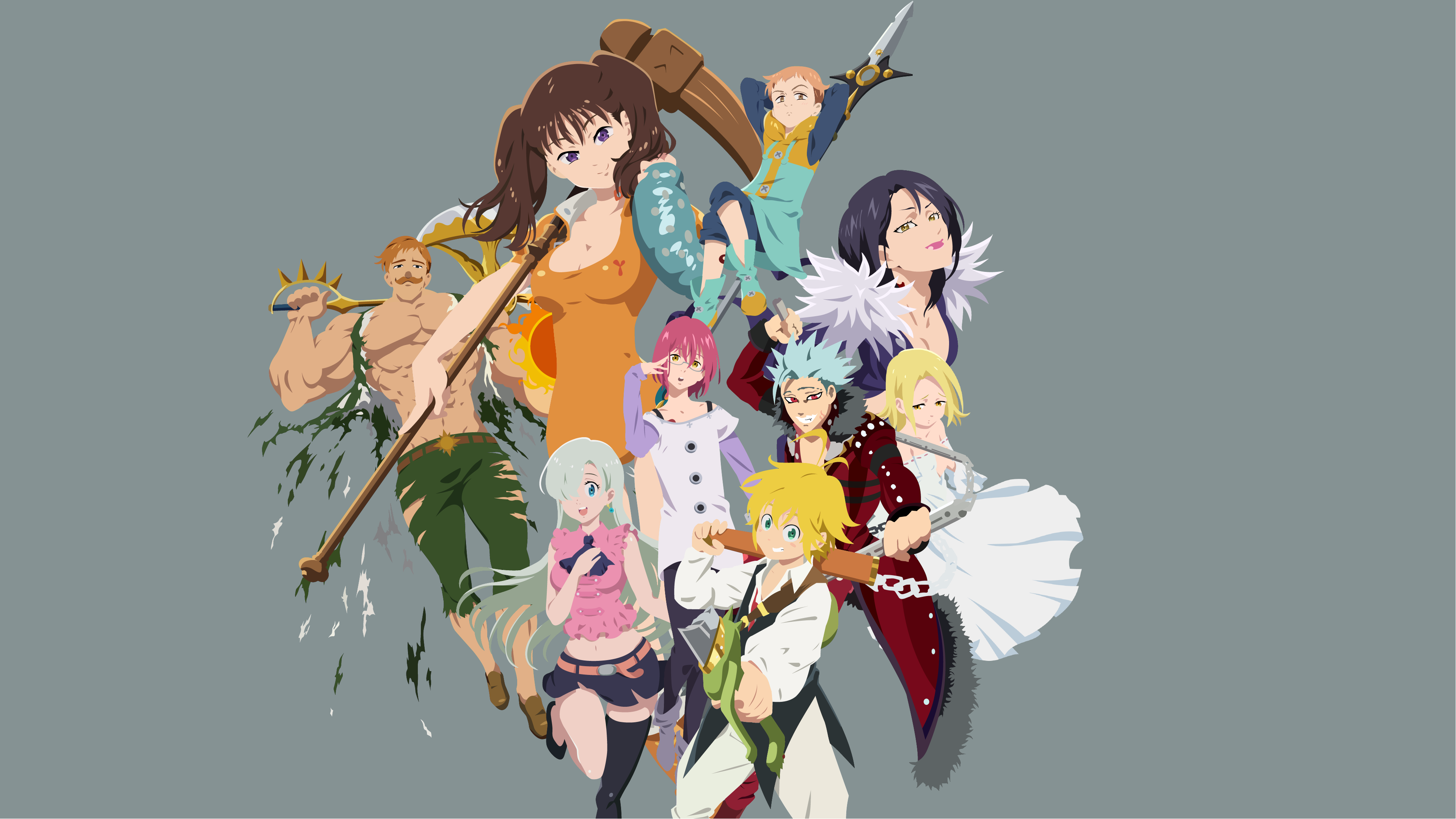  434586 4K Fairy King Harlequin Anime Boys Ban Sin Of Greed Hawk 