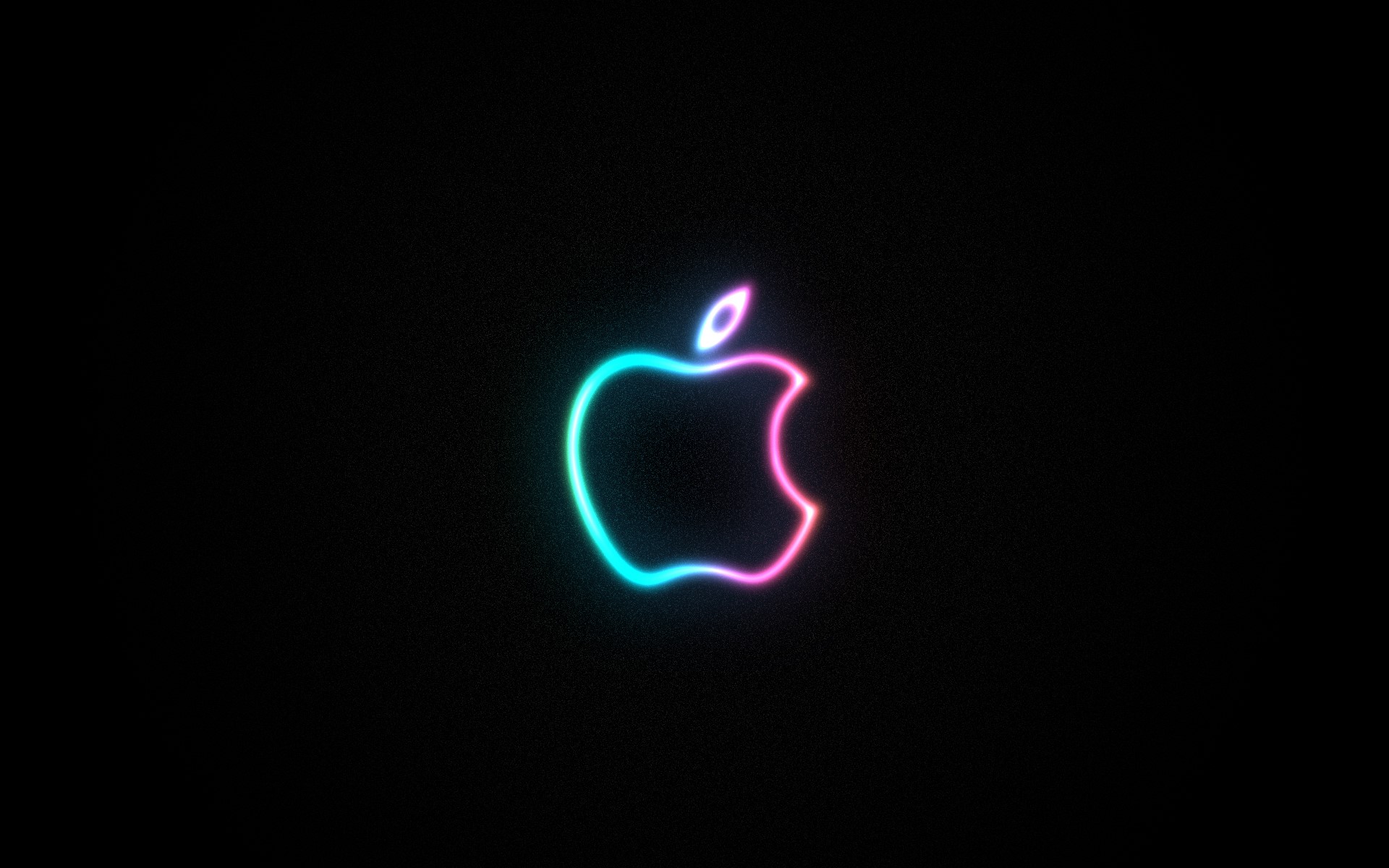 Apple logo with neon gradient HD Wallpaper