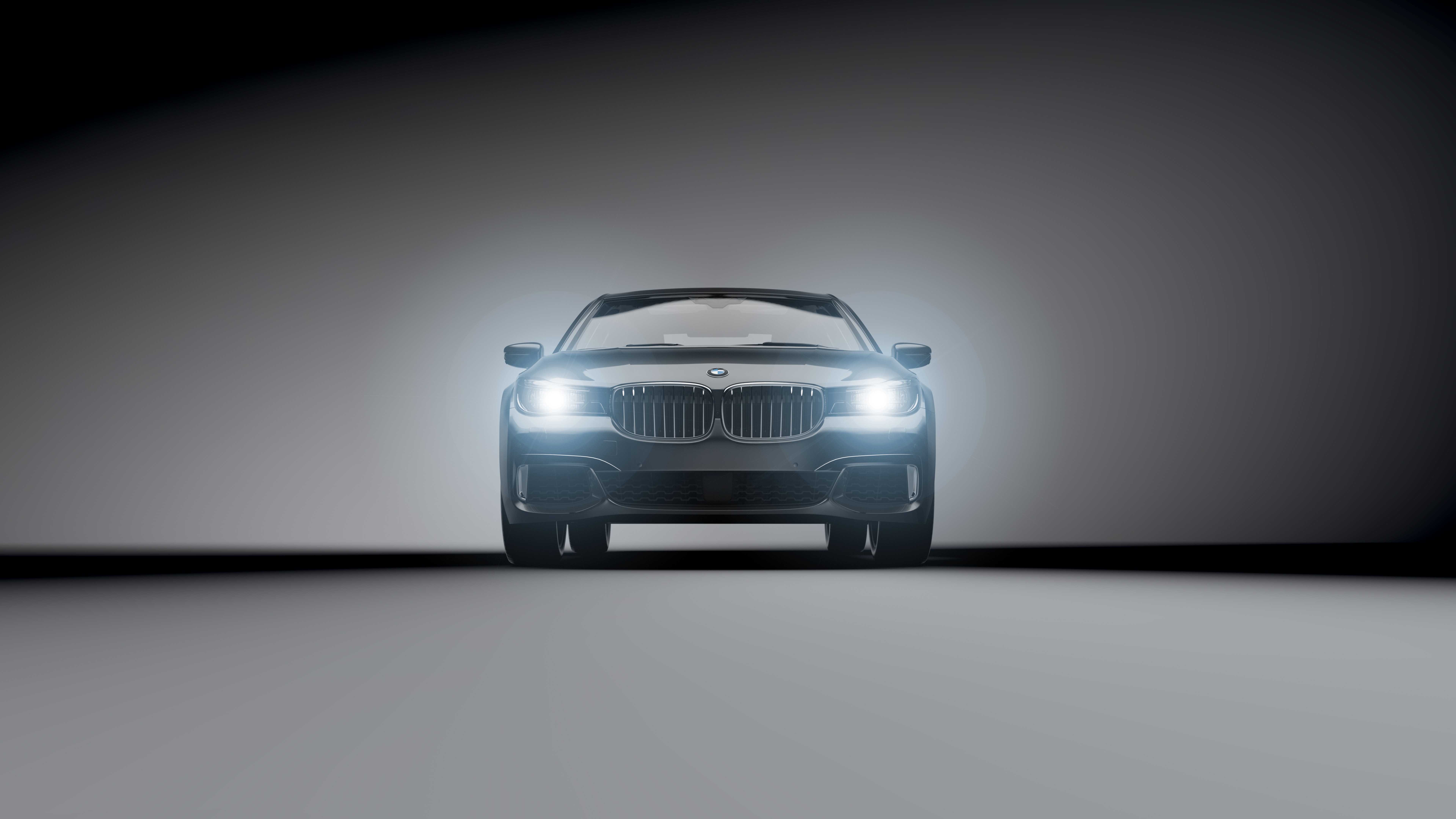 4K BMW 7 Series G11/G12 3D visualization frontal view HD Wallpaper