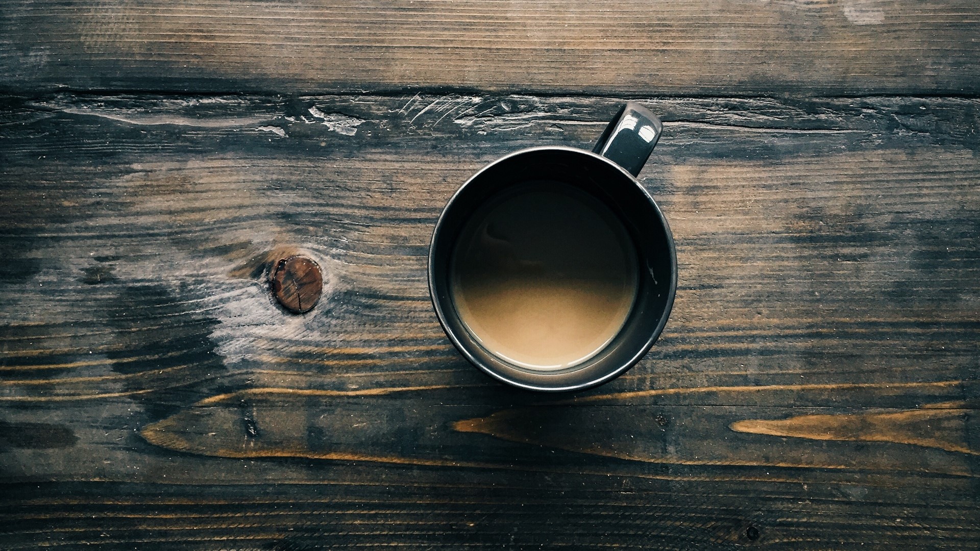 Cup of coffee on a wooden surface HD Wallpaper