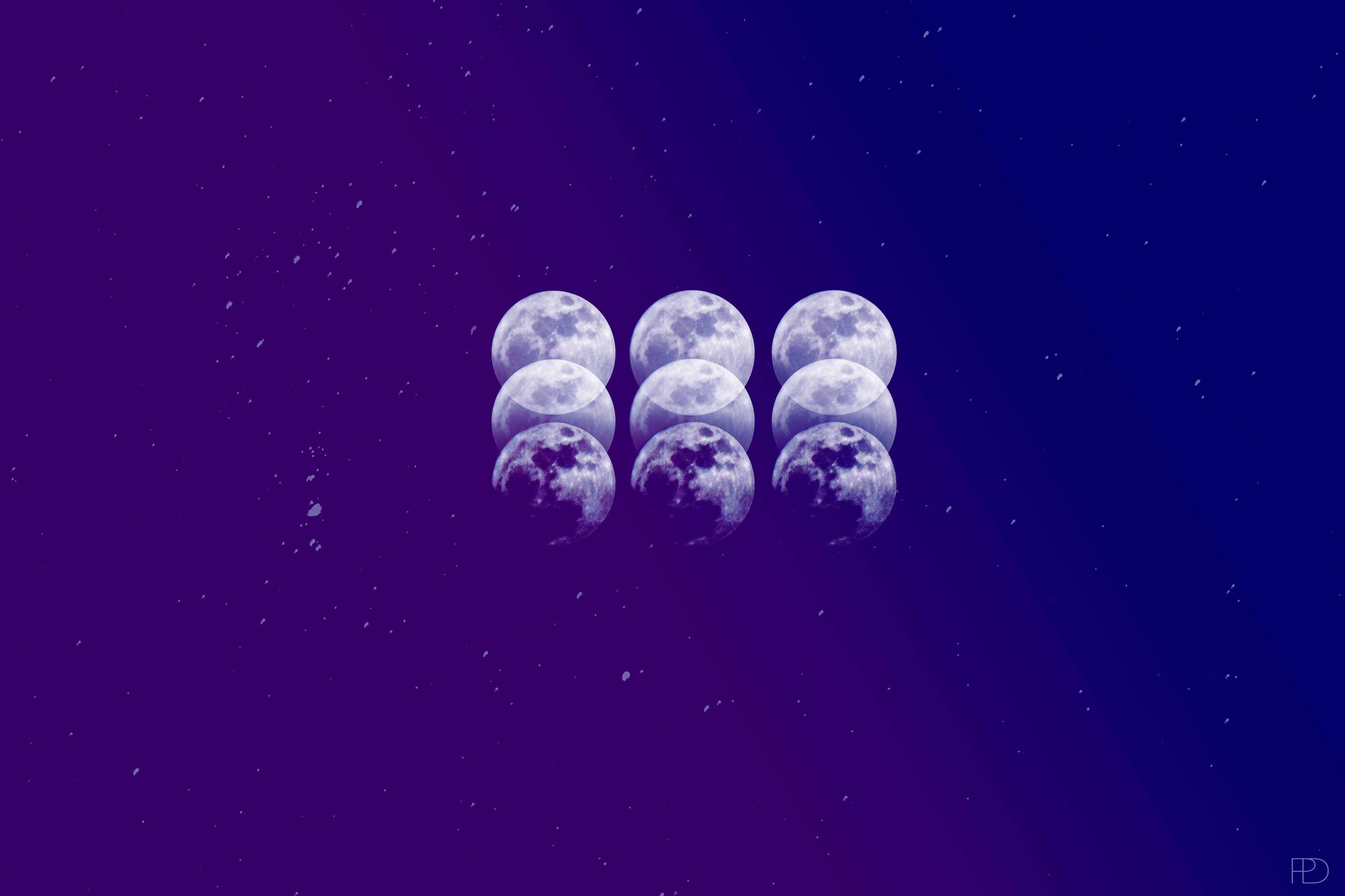 Pamala DeRosa Moon Phases 4K HD Wallpaper