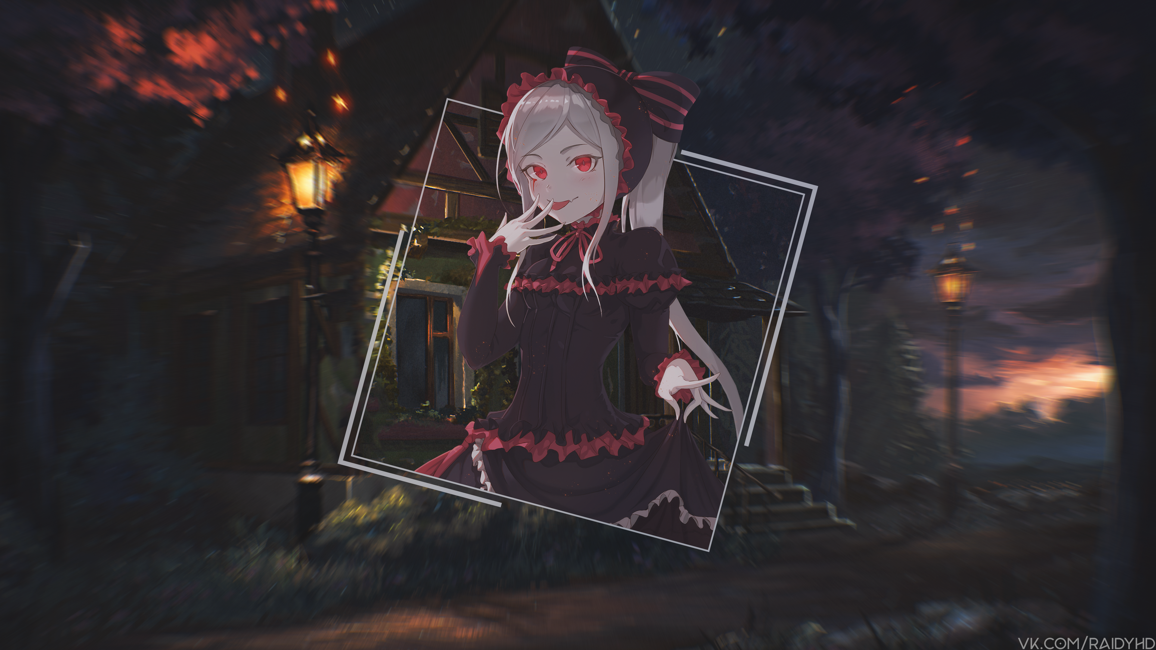 Shalltear from Overlord in a dark dress HD Wallpaper