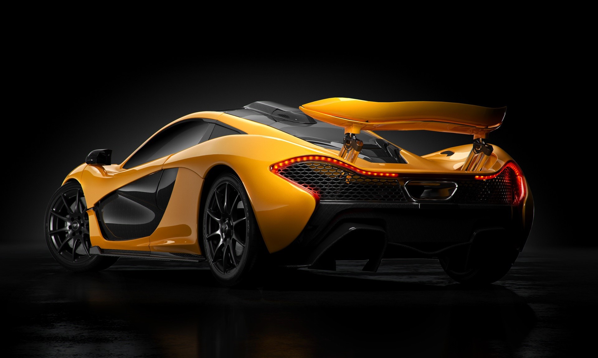 Yellow McLaren P1 sports car HD Wallpaper