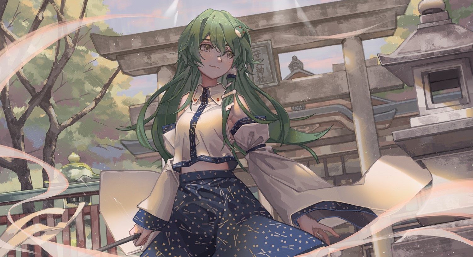 Kochiya Sanae from Touhou Project HD Wallpaper