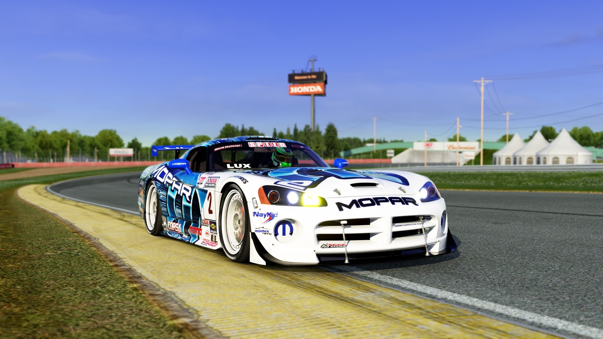 Mopar Dodge Viper GTSR on Assetto Corsa track HD Wallpaper
