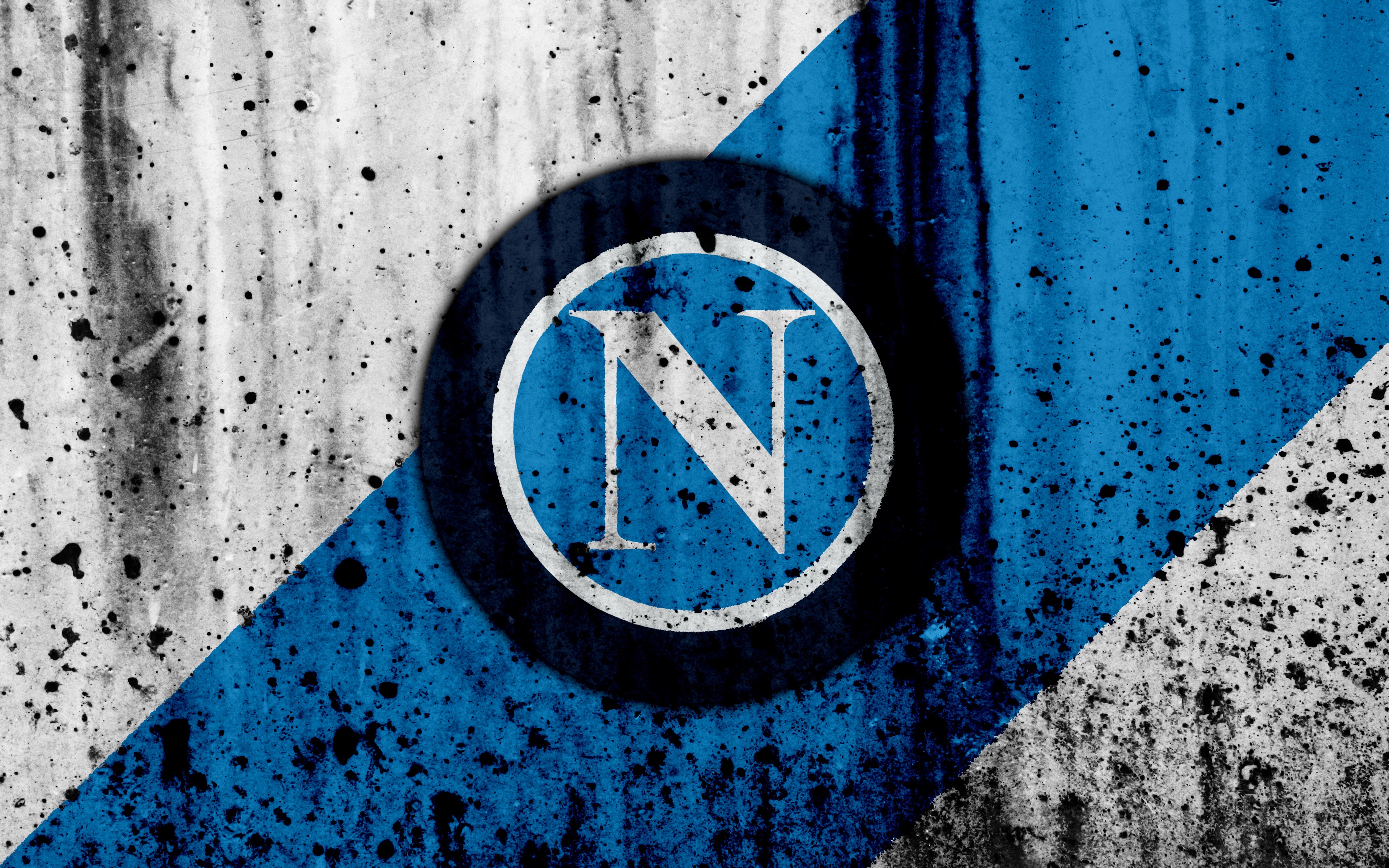 Napoli soccer logo on grunge background HD Wallpaper