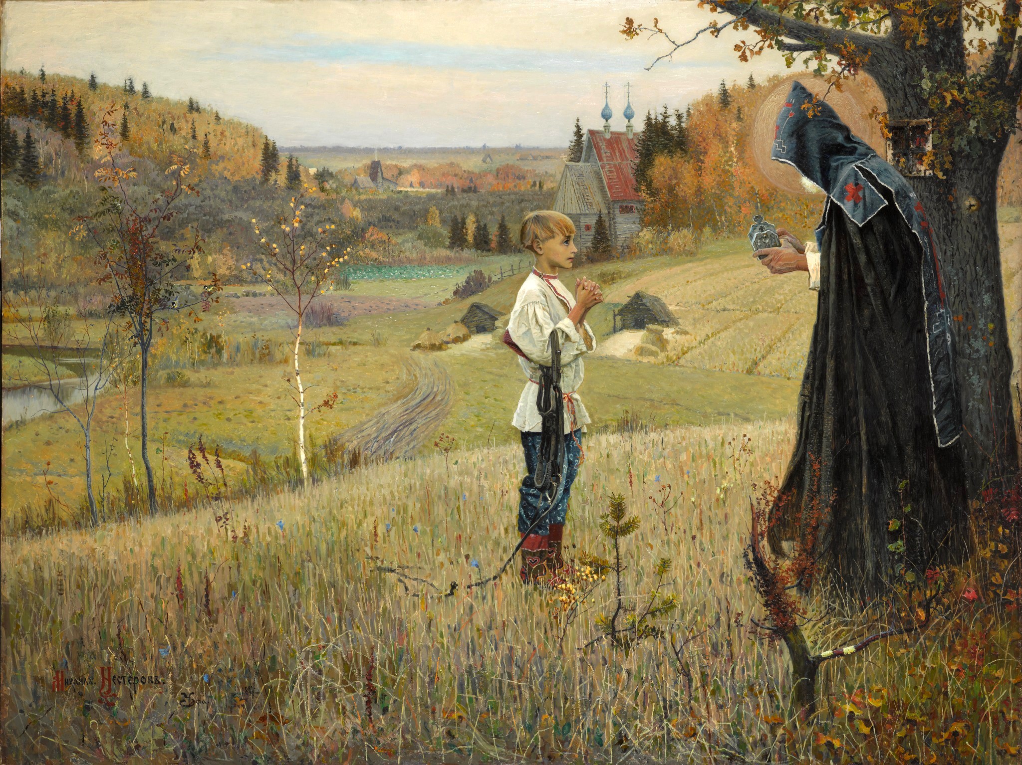 The Vision of the Young Boy by Mikhail Nesterov HD Wallpaper