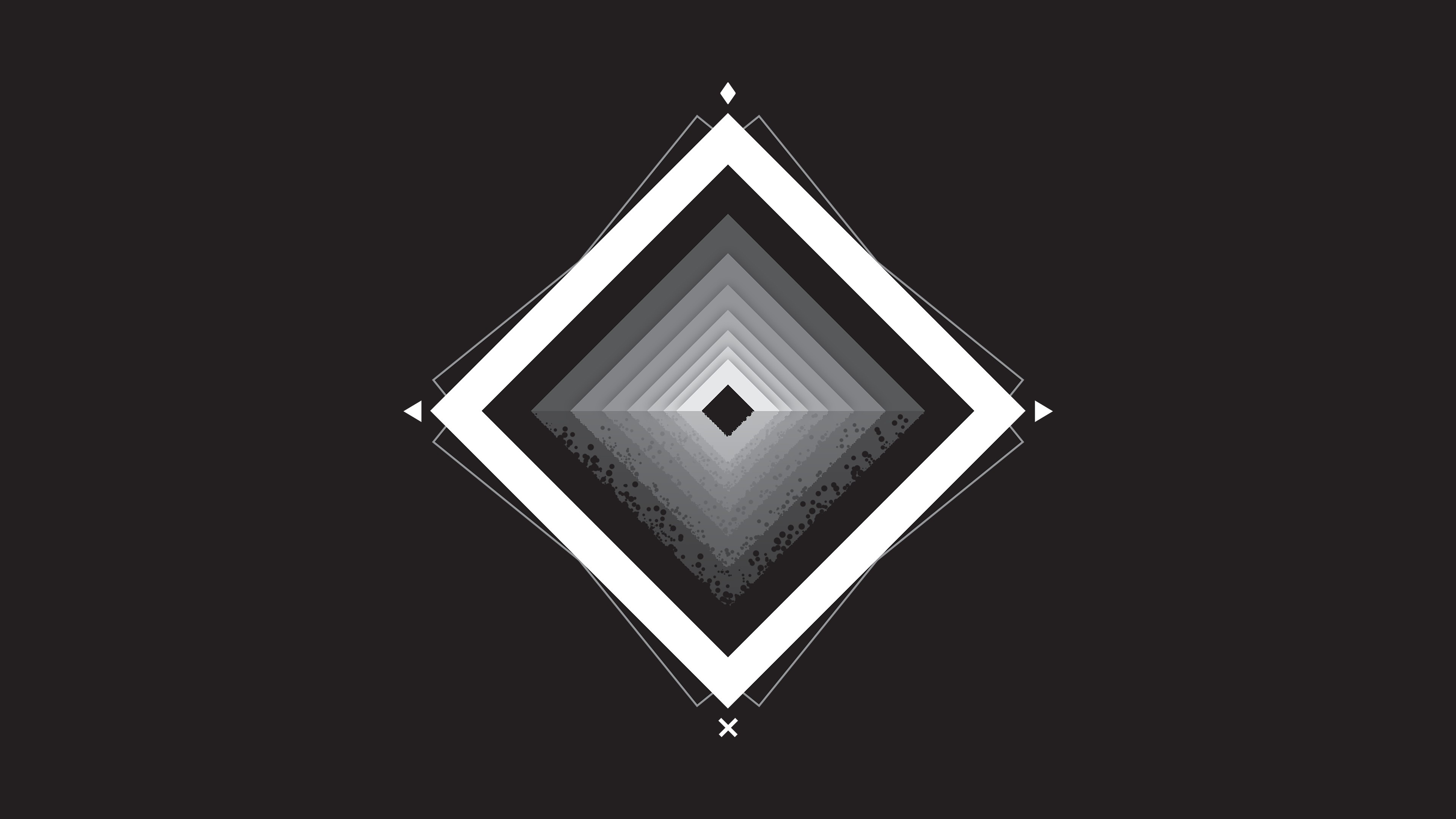Geometric portal with gradient squares HD Wallpaper