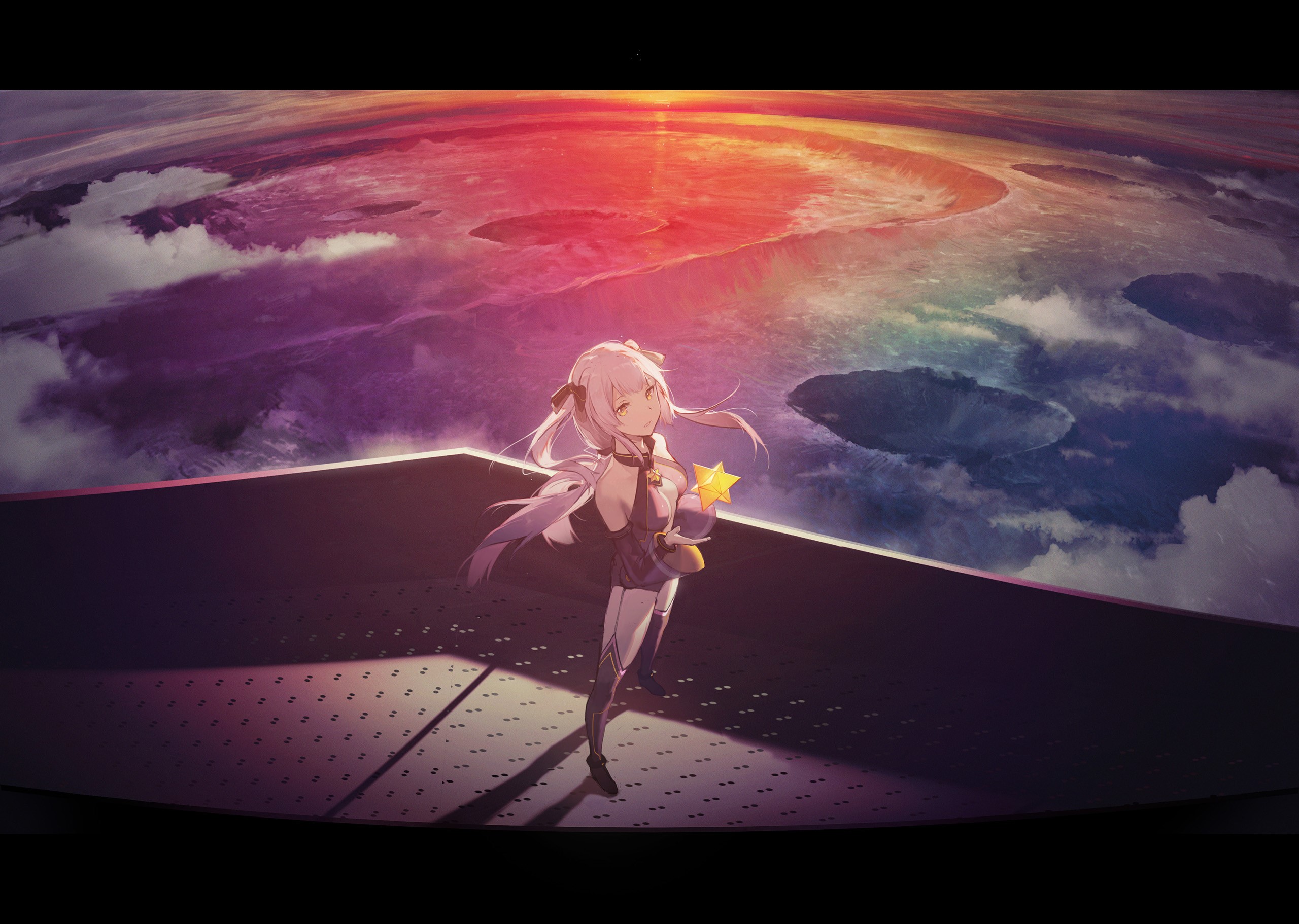 Stardust (Vocaloid) anime girl holding a star HD Wallpaper