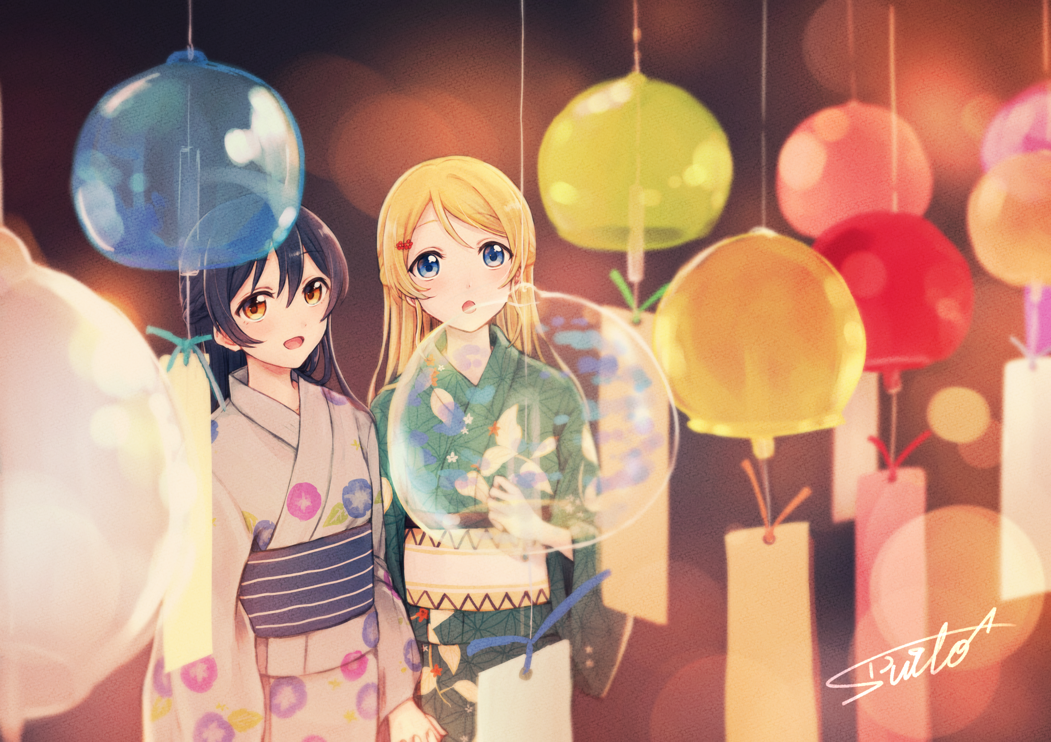 Sonoda Umi and Ayase Eri from Love Live! Series HD Wallpaper