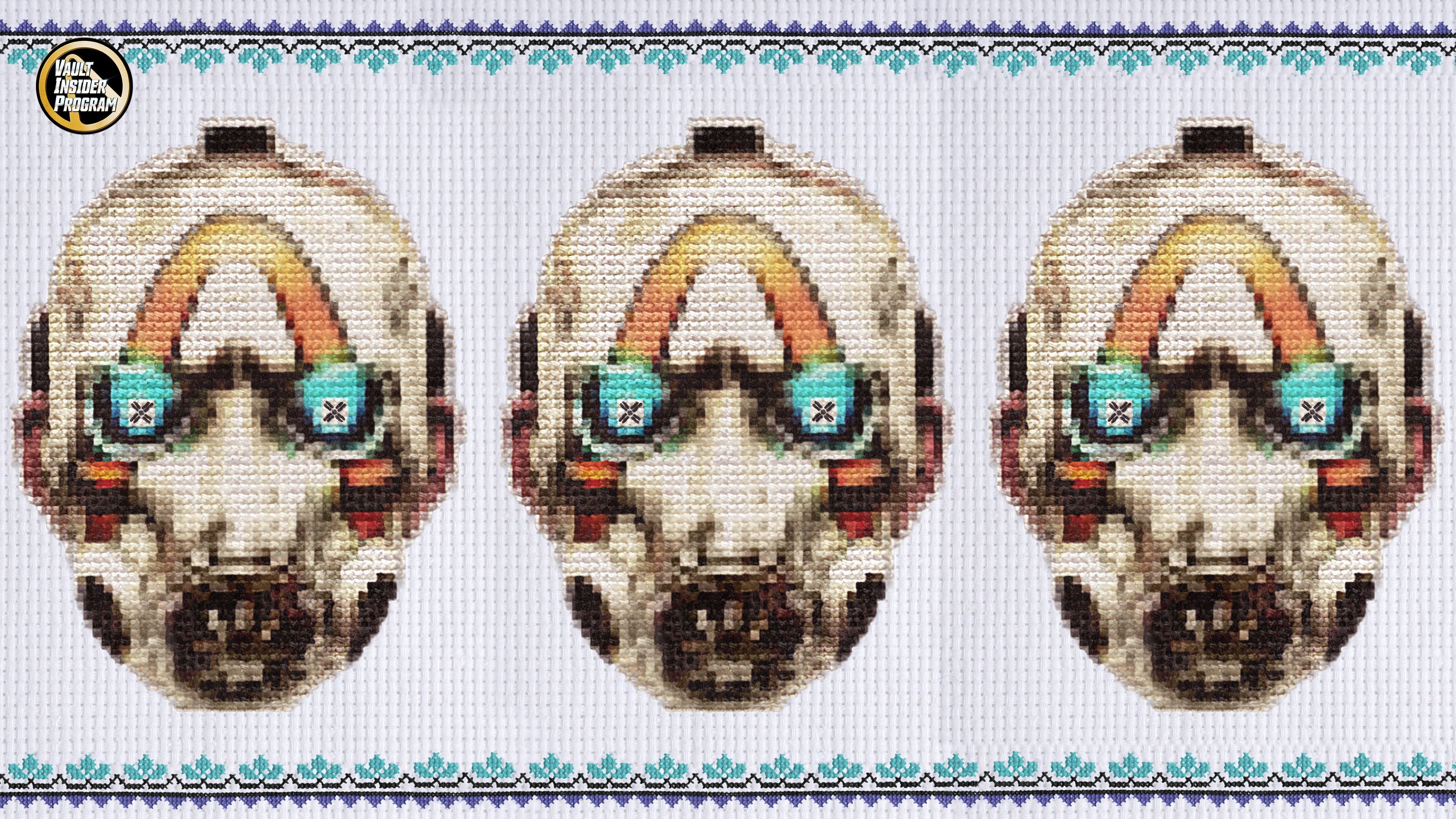 Borderlands 3 Psycho Masks Cross-Stitch Art HD Wallpaper