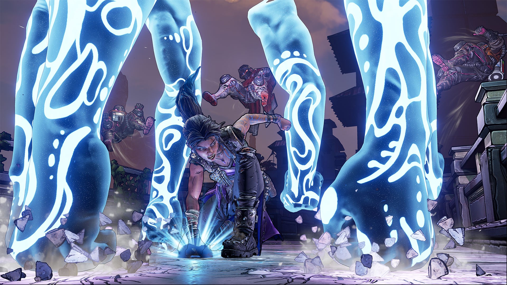 Amara from Borderlands 3 fighting enemies HD Wallpaper