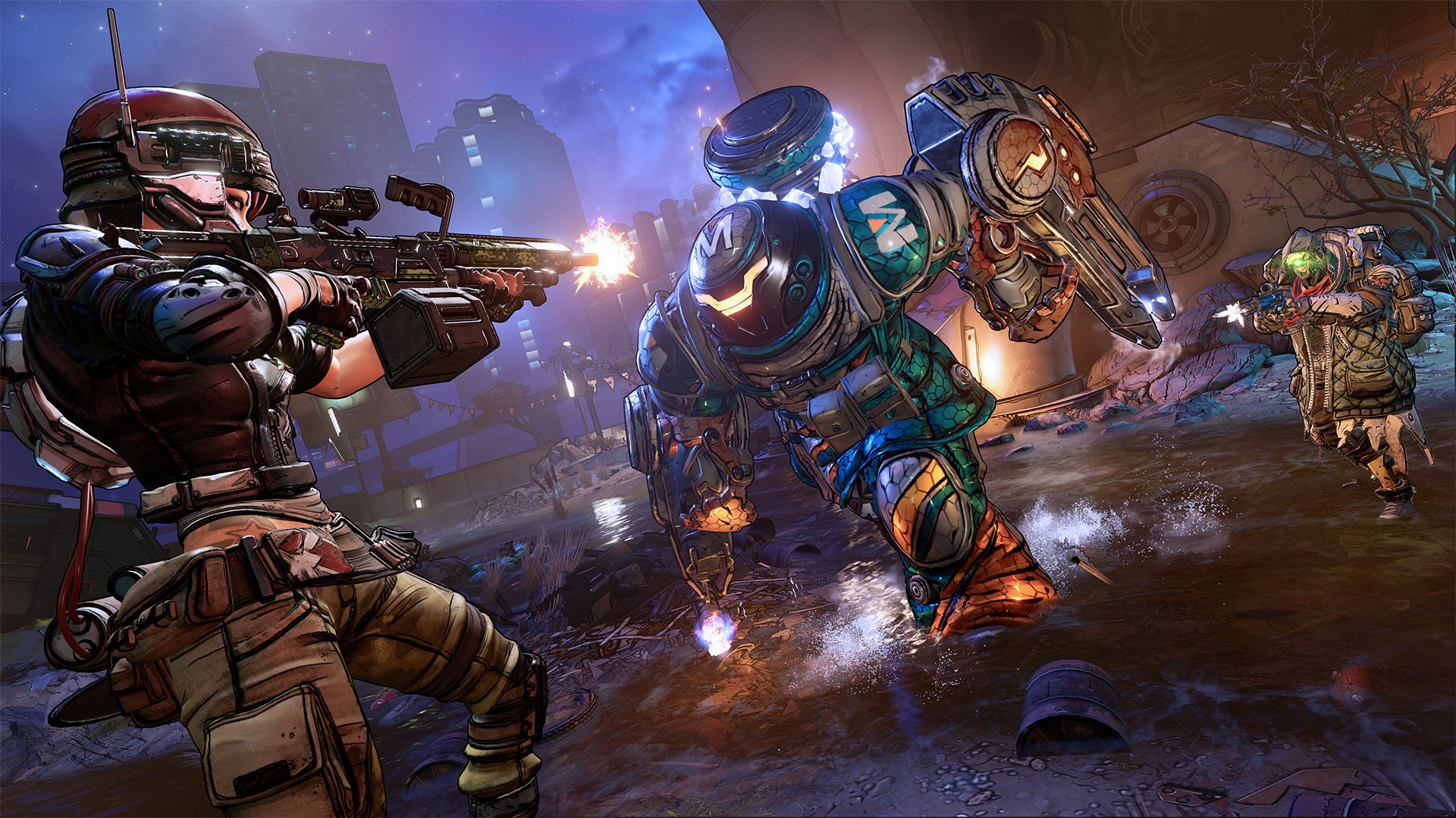 Characters in combat in Borderlands 3 HD Wallpaper