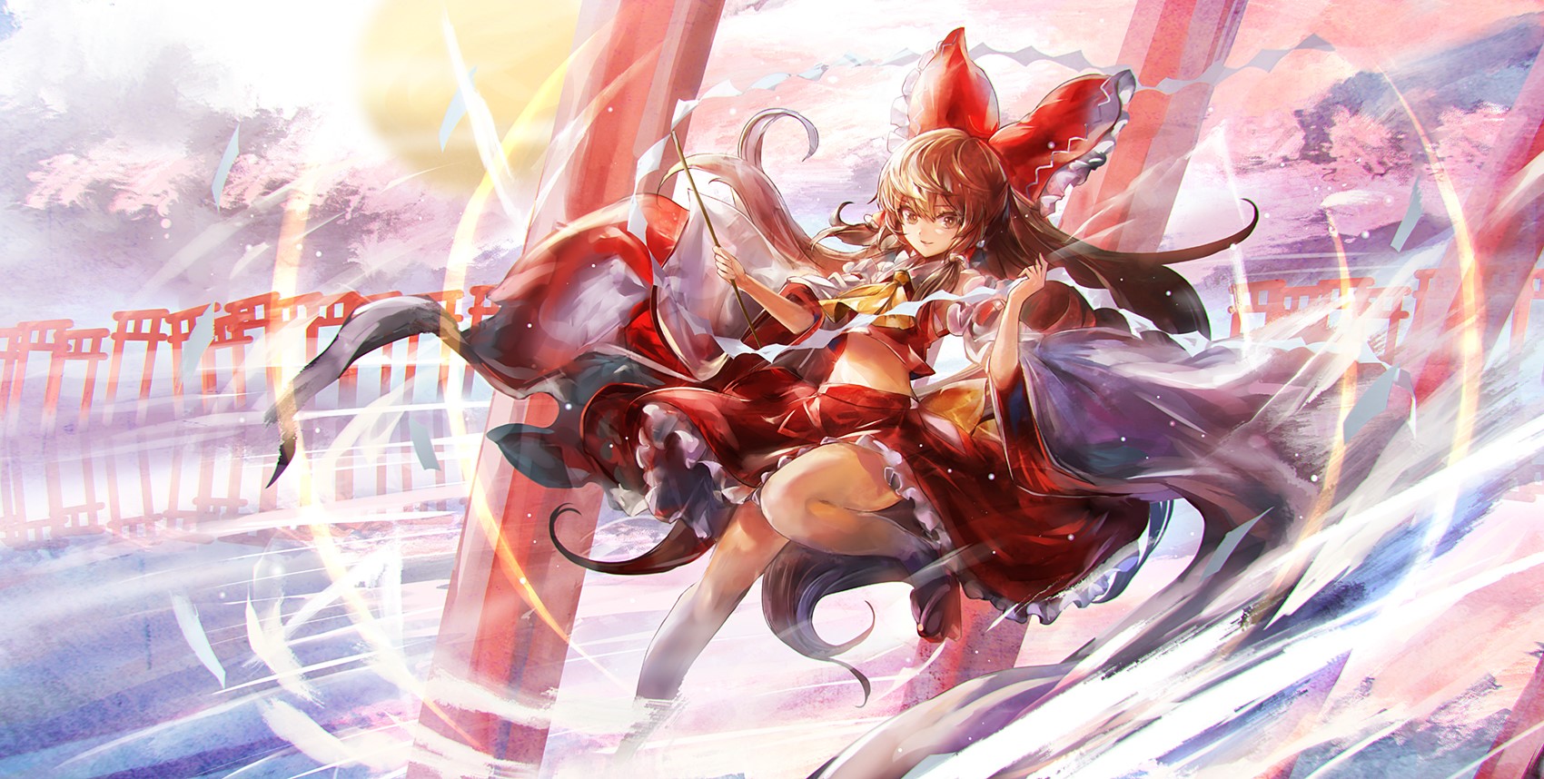 Hakurei Reimu from Touhou Project HD Wallpaper