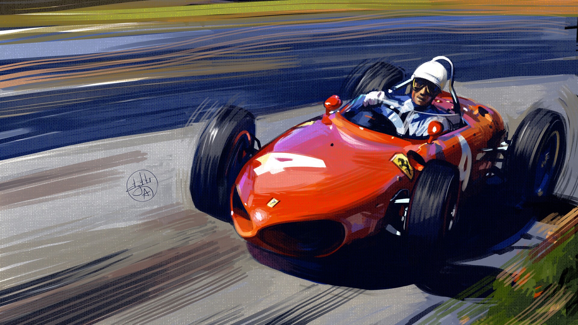 Ferrari Formula 1 race car by Aleksandr Sidelnikov HD Wallpaper