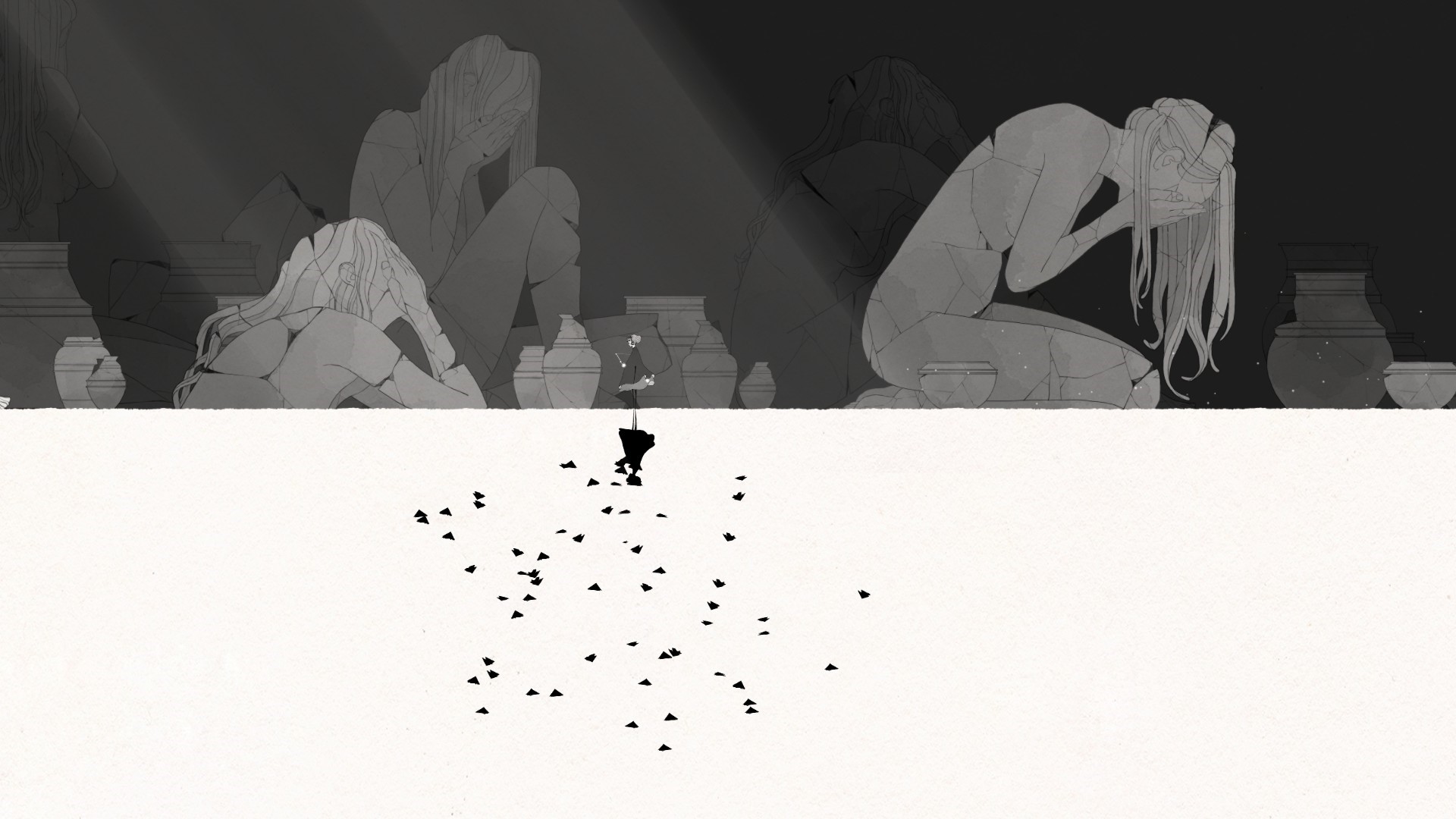 Gris (Video Game) - Monochrome Sadness HD Wallpaper