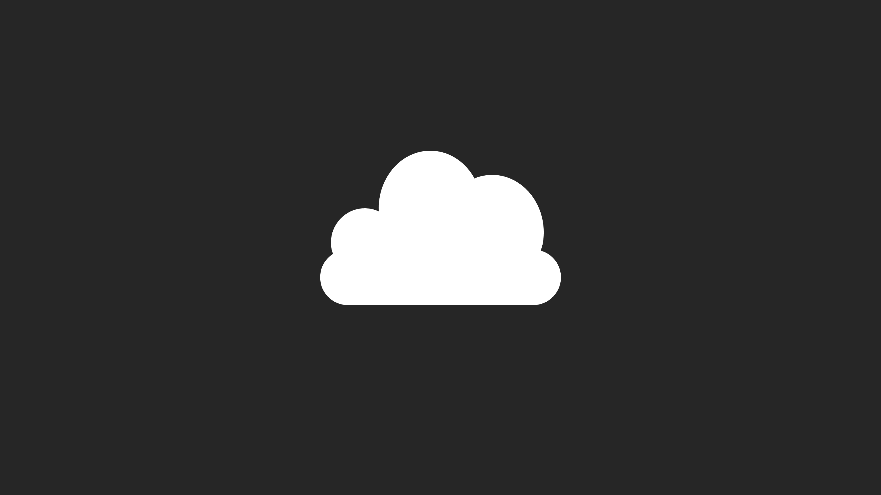 Simple white cloud on a dark background HD Wallpaper