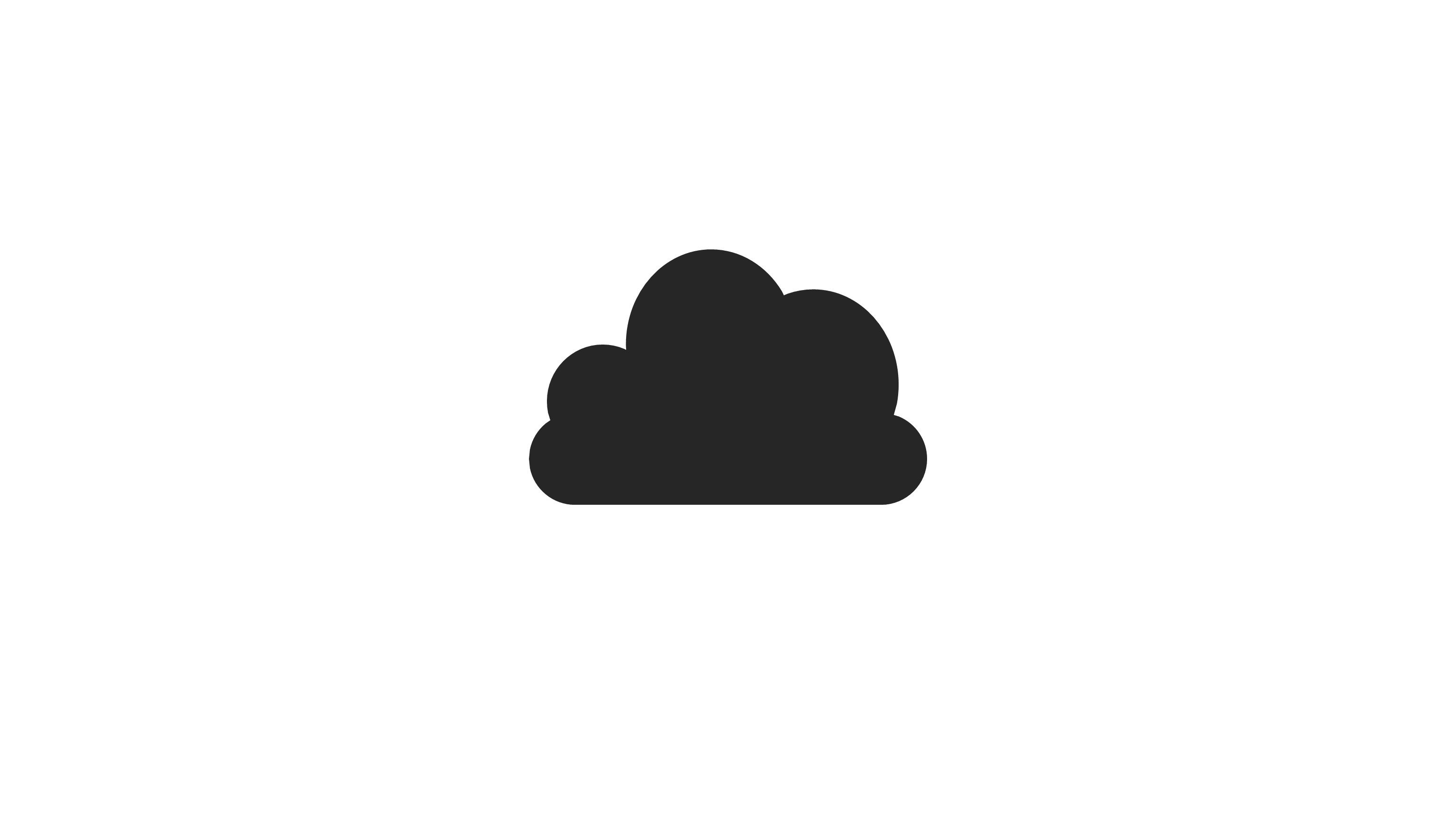 Simple black cloud icon HD Wallpaper