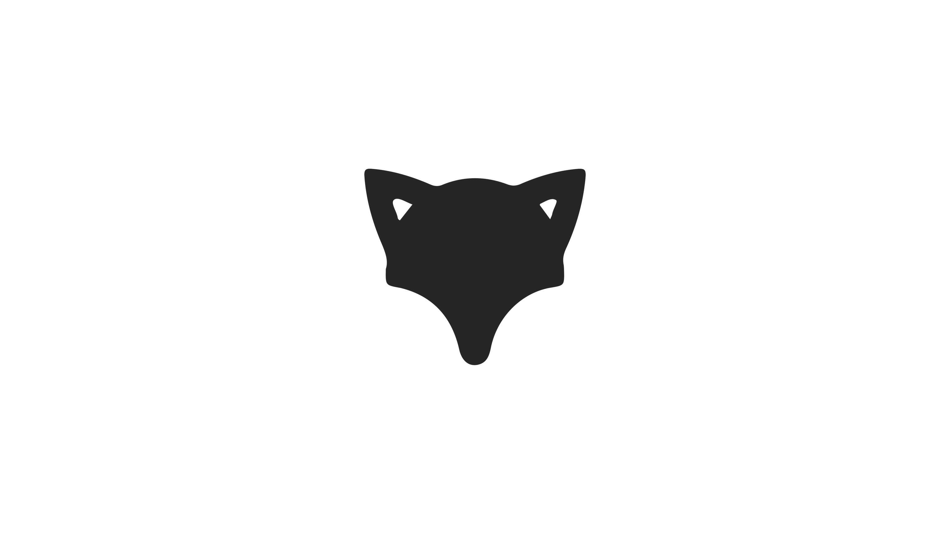 Black fox head logo HD Wallpaper