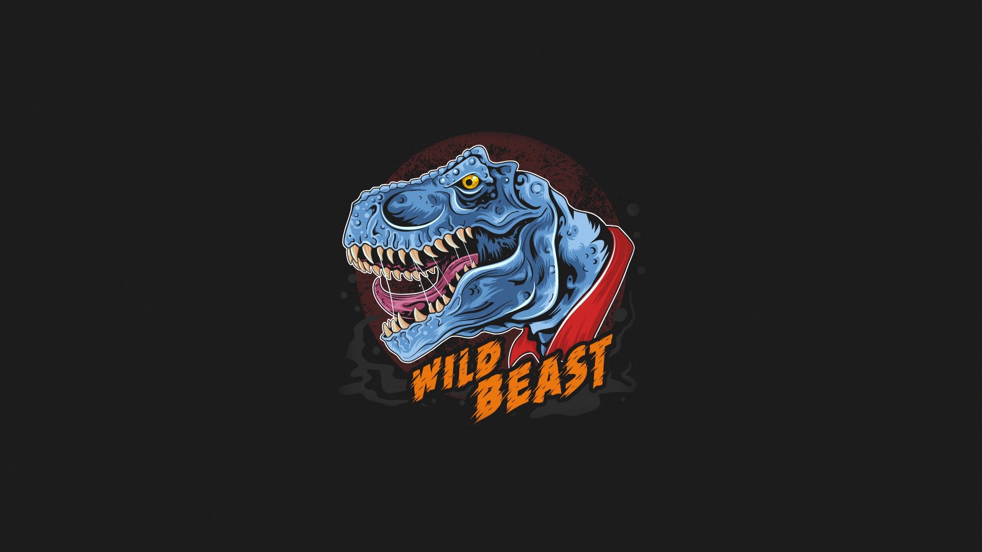 Blue Tyrannosaurus Rex Wild Beast Artwork HD Wallpaper