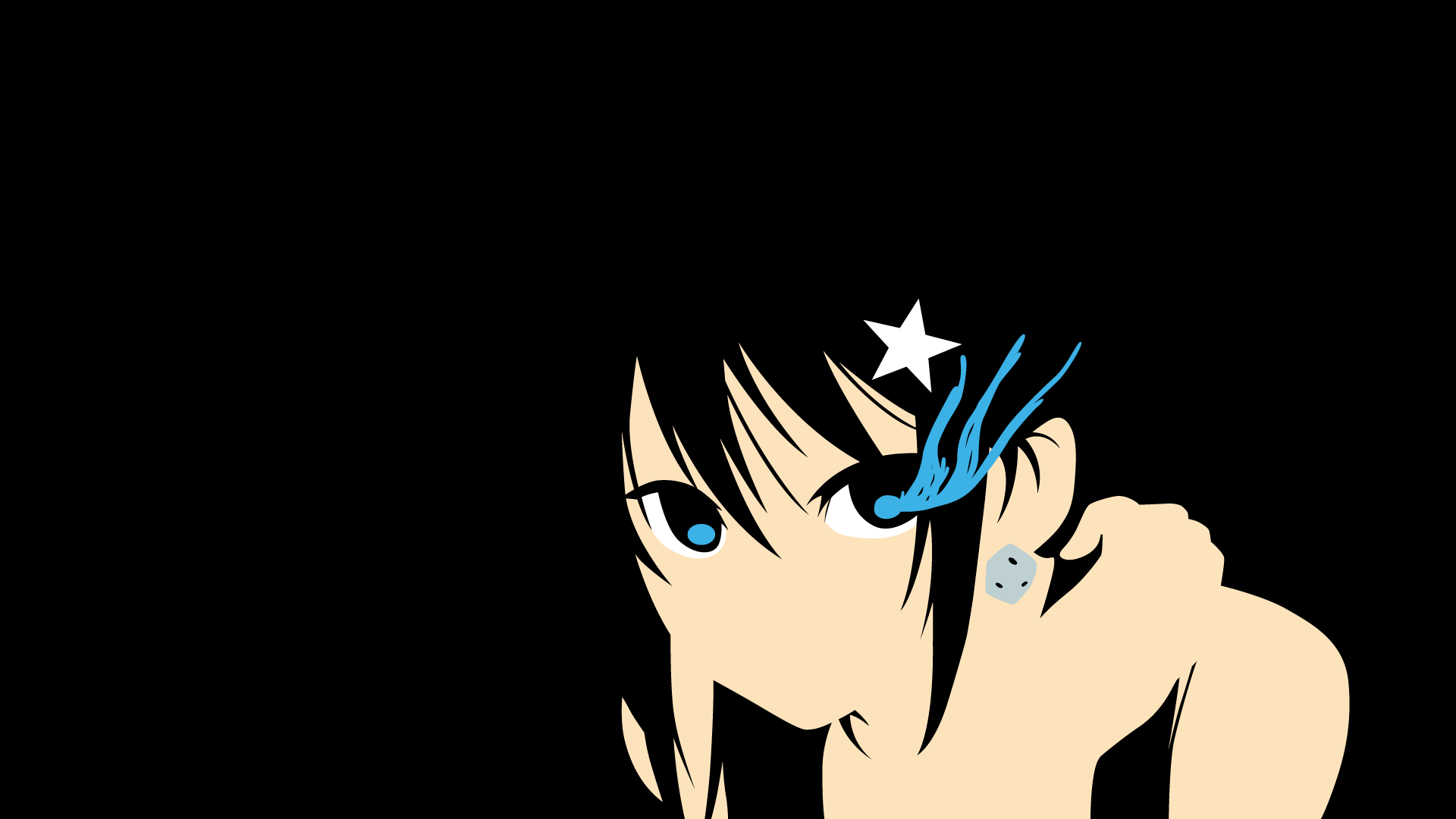 Black Rock Shooter anime girl with blue accents HD Wallpaper