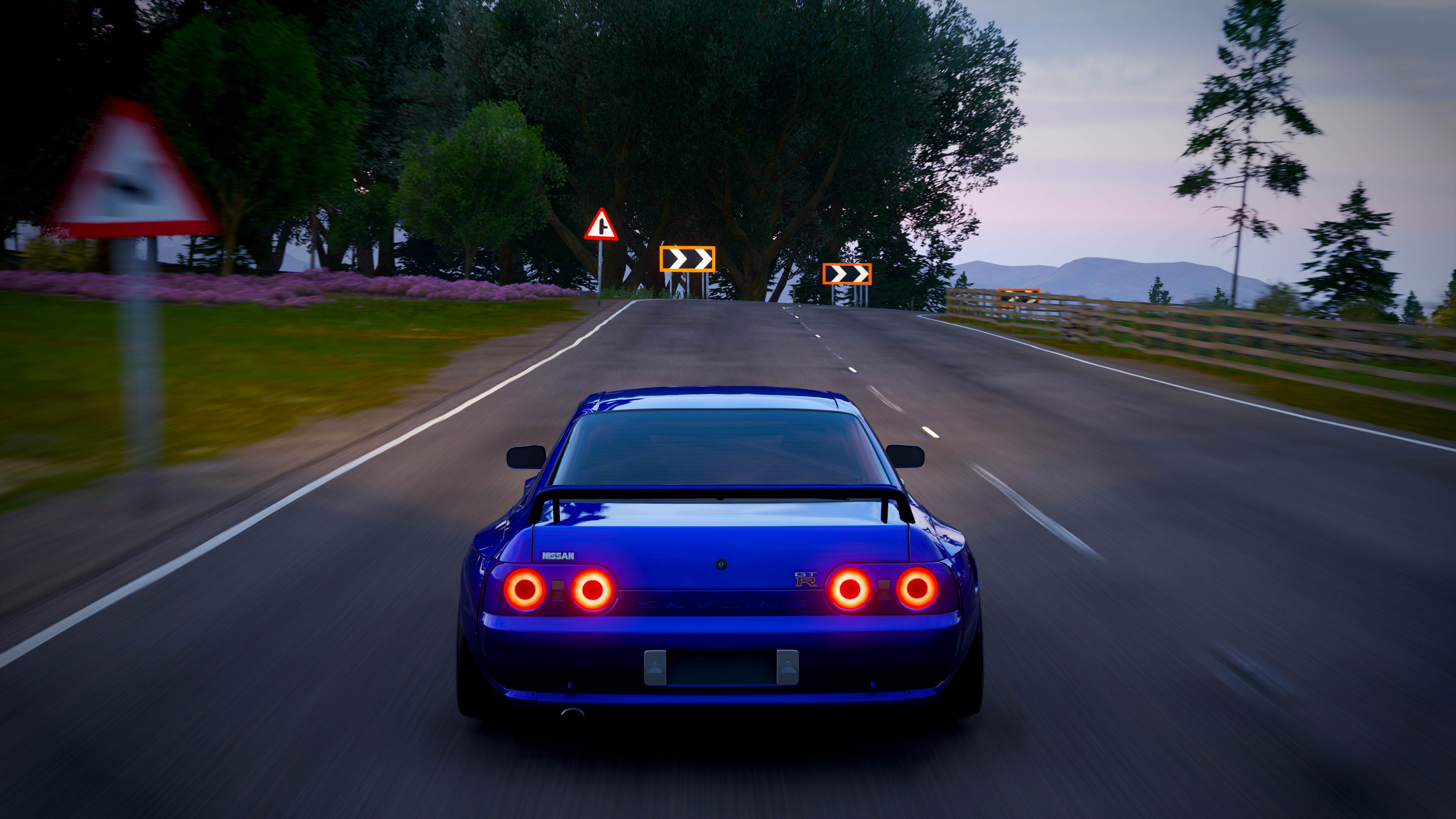 Blue Nissan Skyline R32 GT-R in Forza Horizon 4 HD Wallpaper