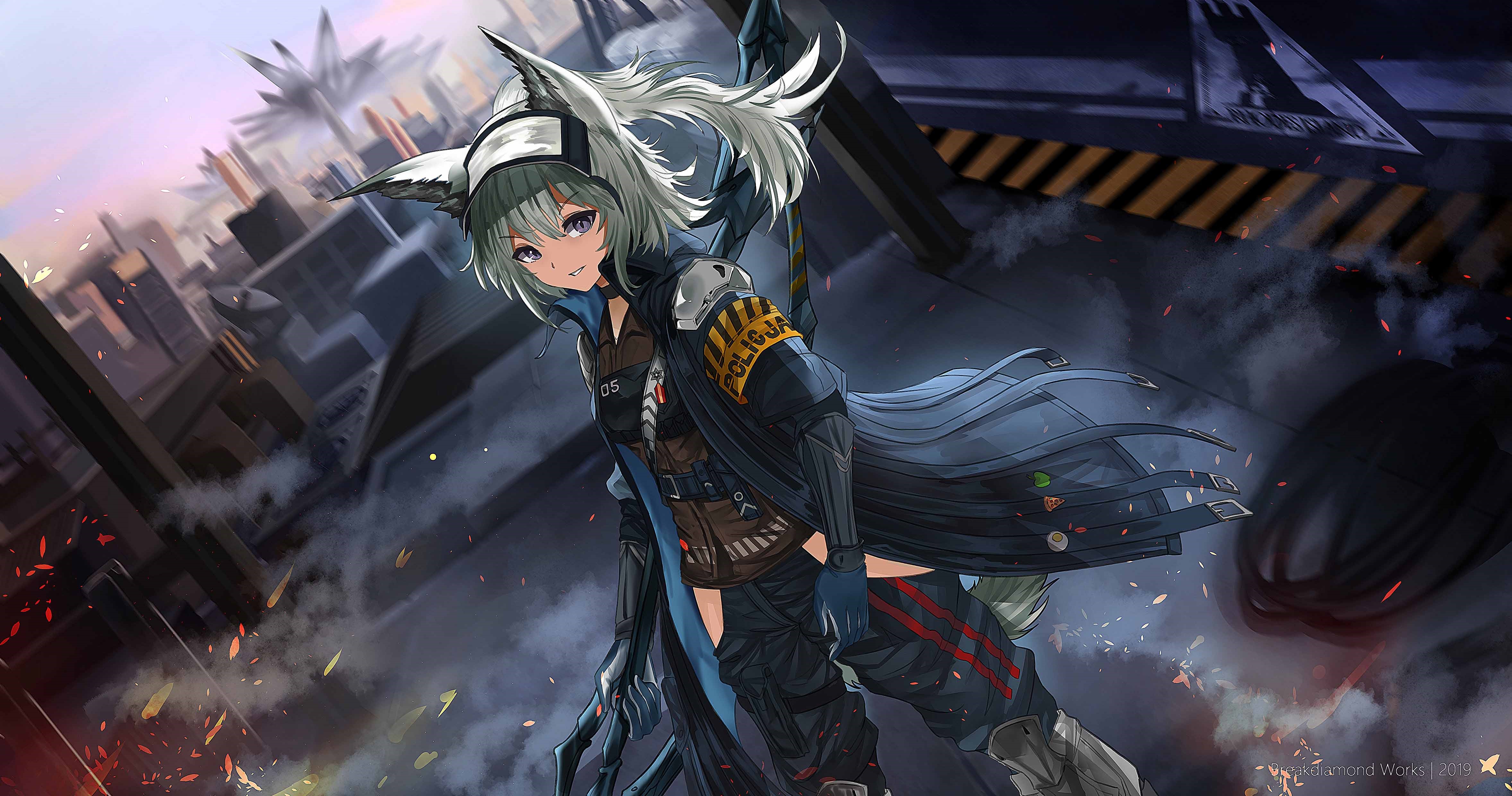 4K Grani from Arknights anime artwork HD Wallpaper