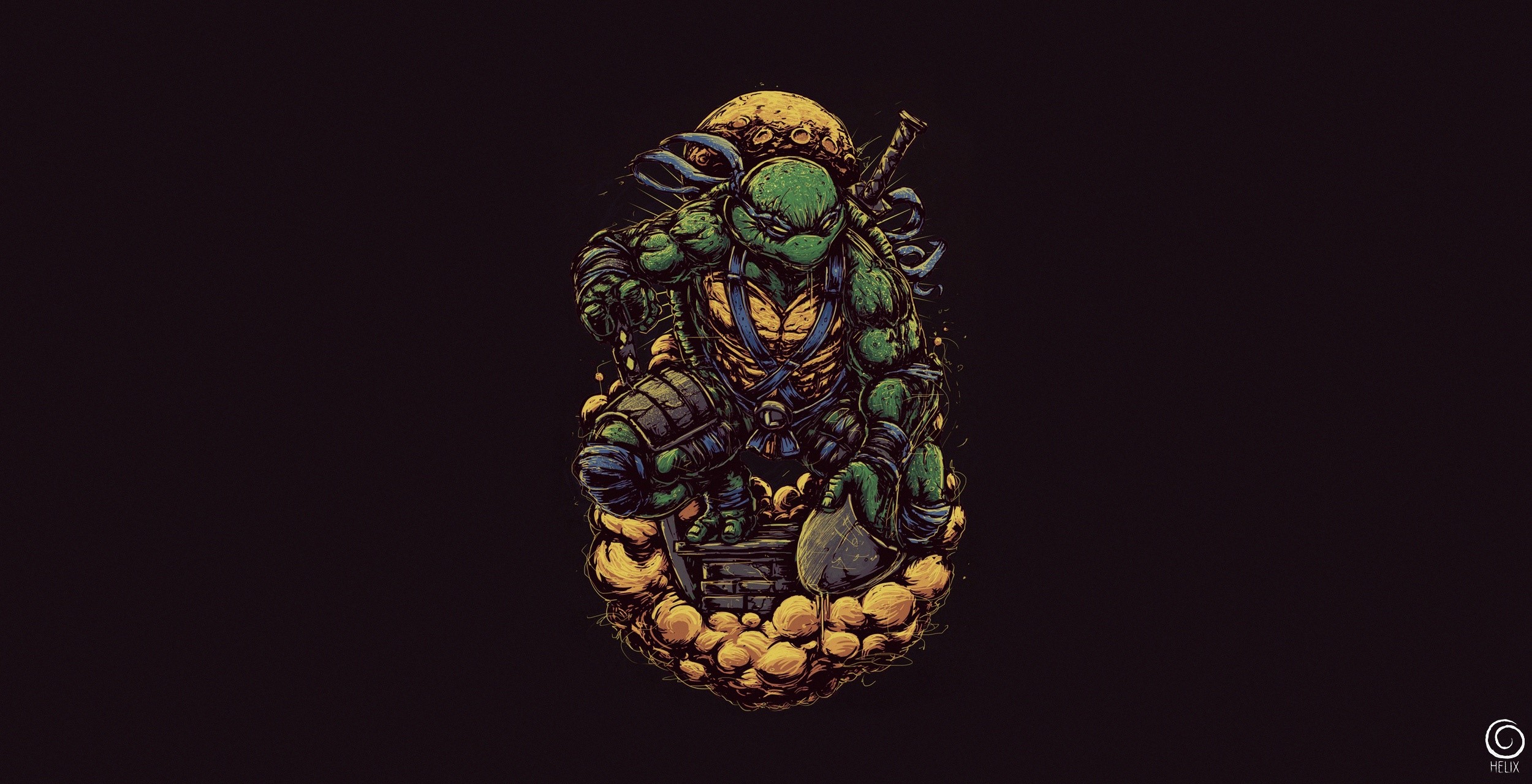 Leonardo from Teenage Mutant Ninja Turtles artwork HD Wallpaper