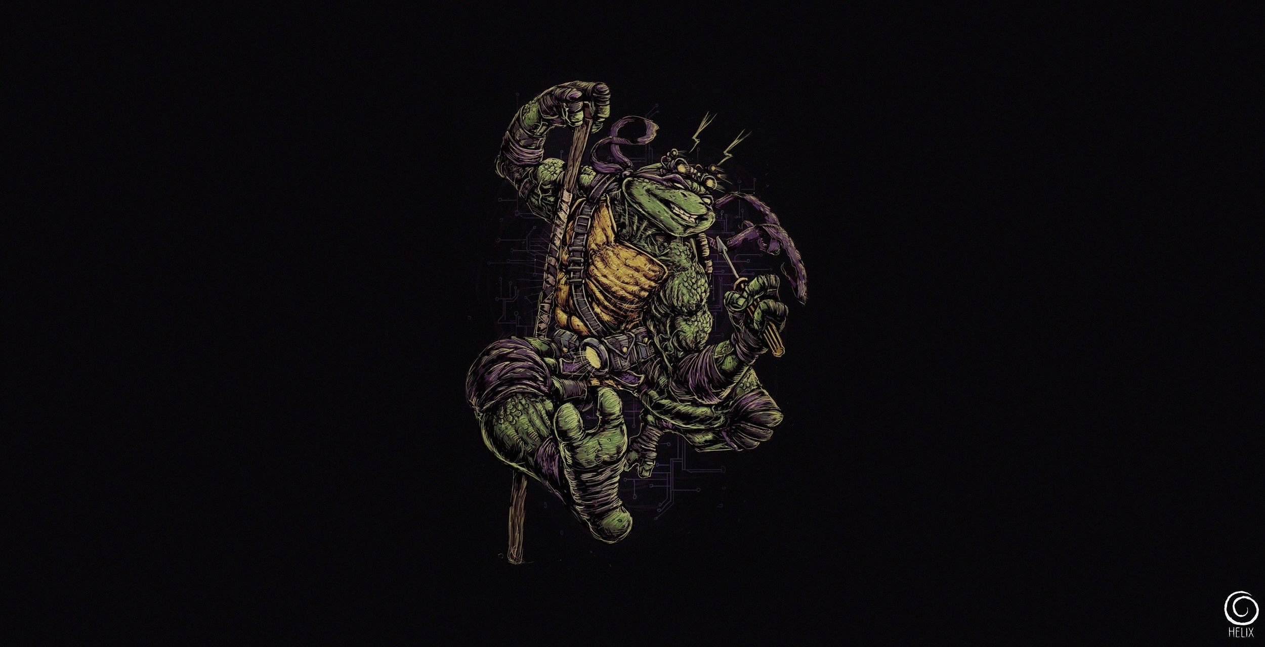 Donatello from Teenage Mutant Ninja Turtles artwork HD Wallpaper