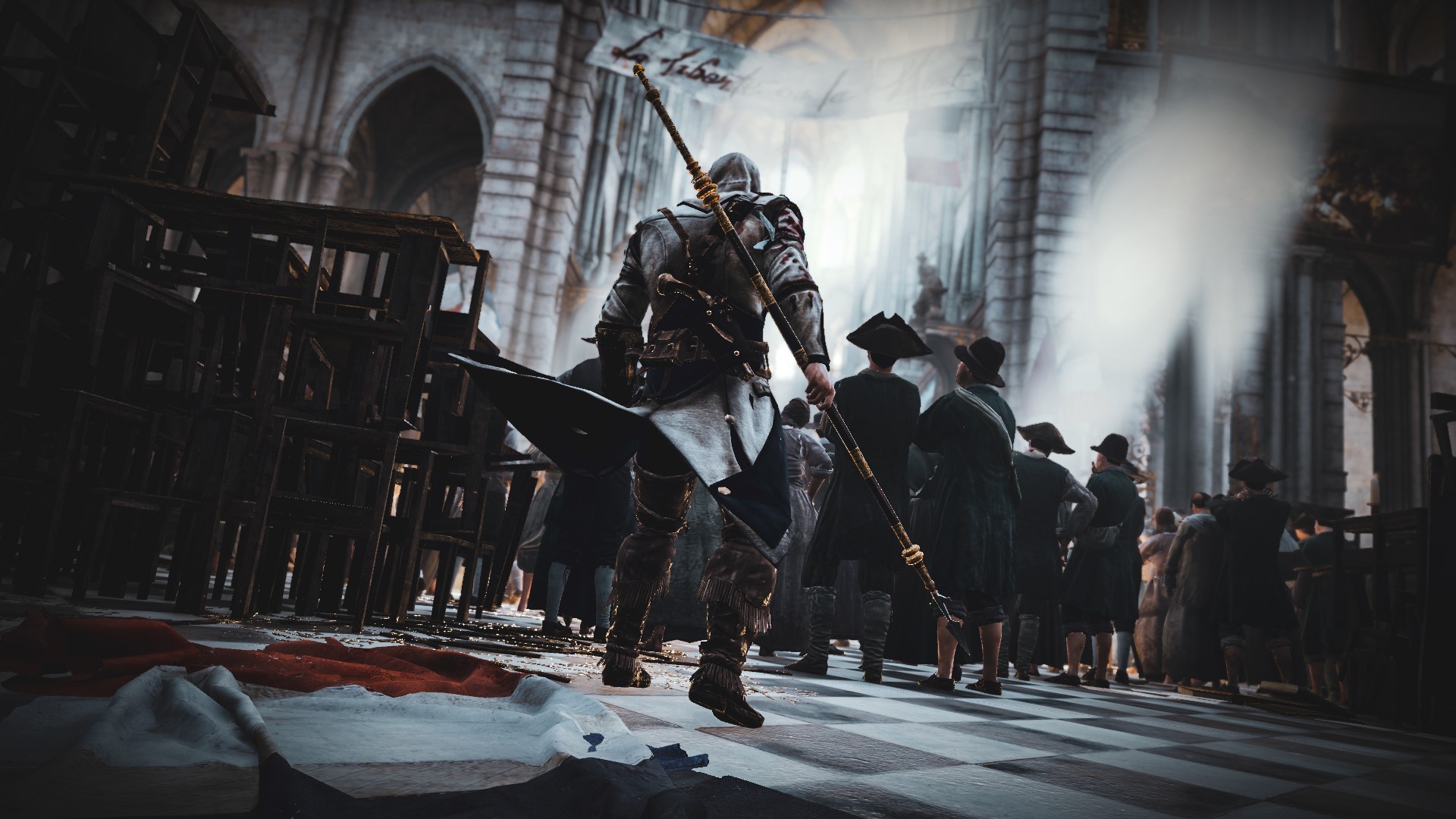 Assassin's Creed Unity Arno Dorian in a Church HD Wallpaper