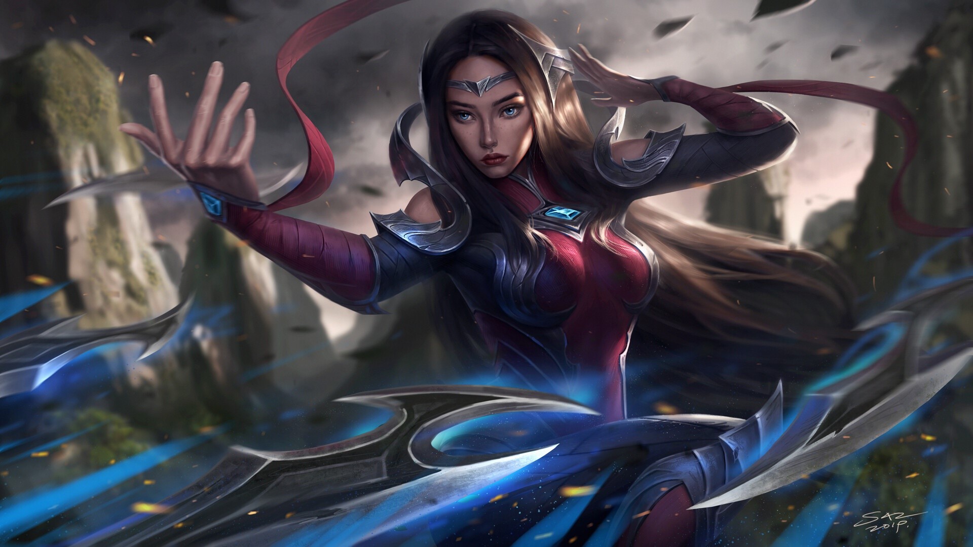 Irelia from League of Legends artwork HD Wallpaper
