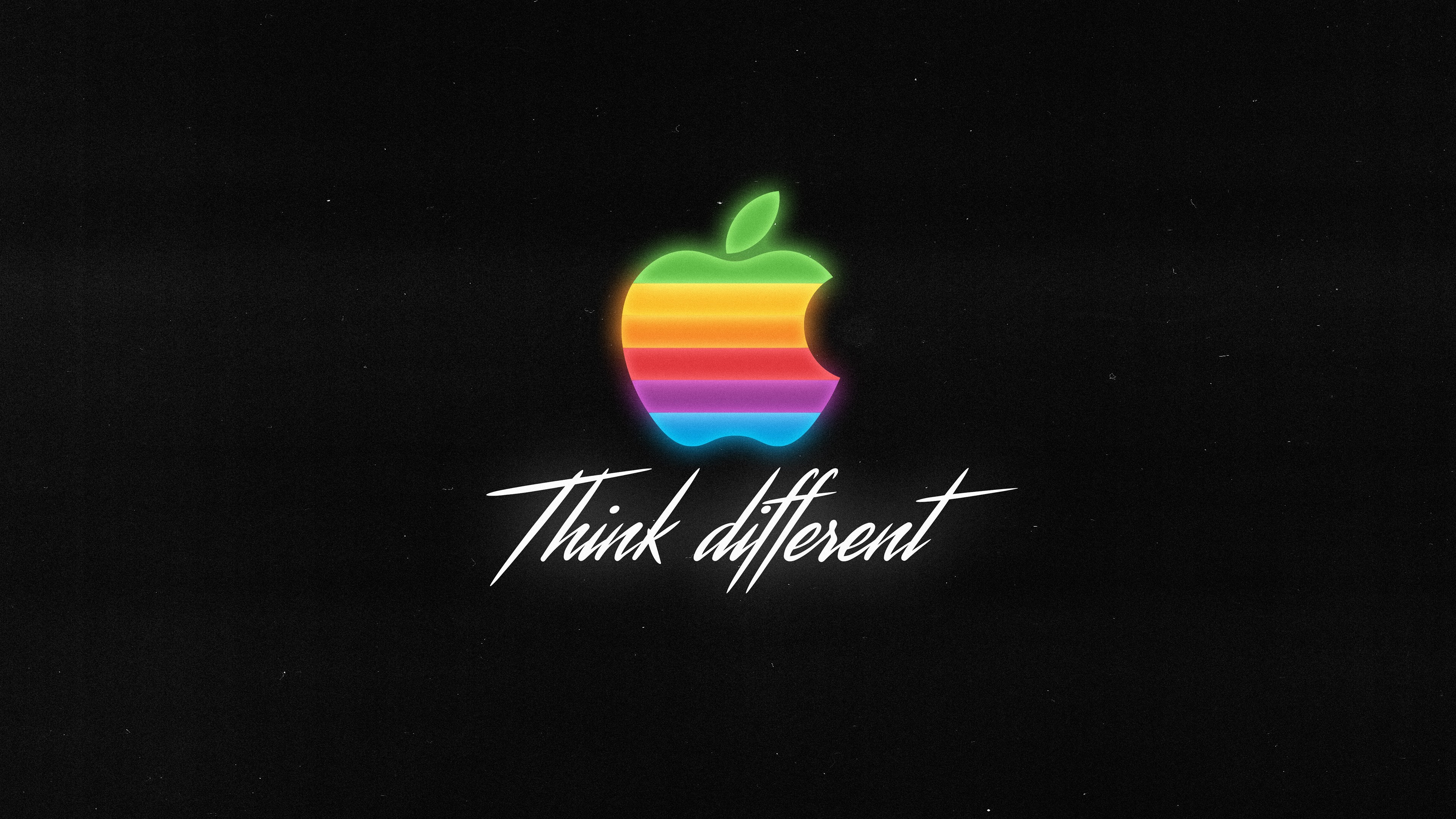 Apple logo with "Think different" slogan HD Wallpaper