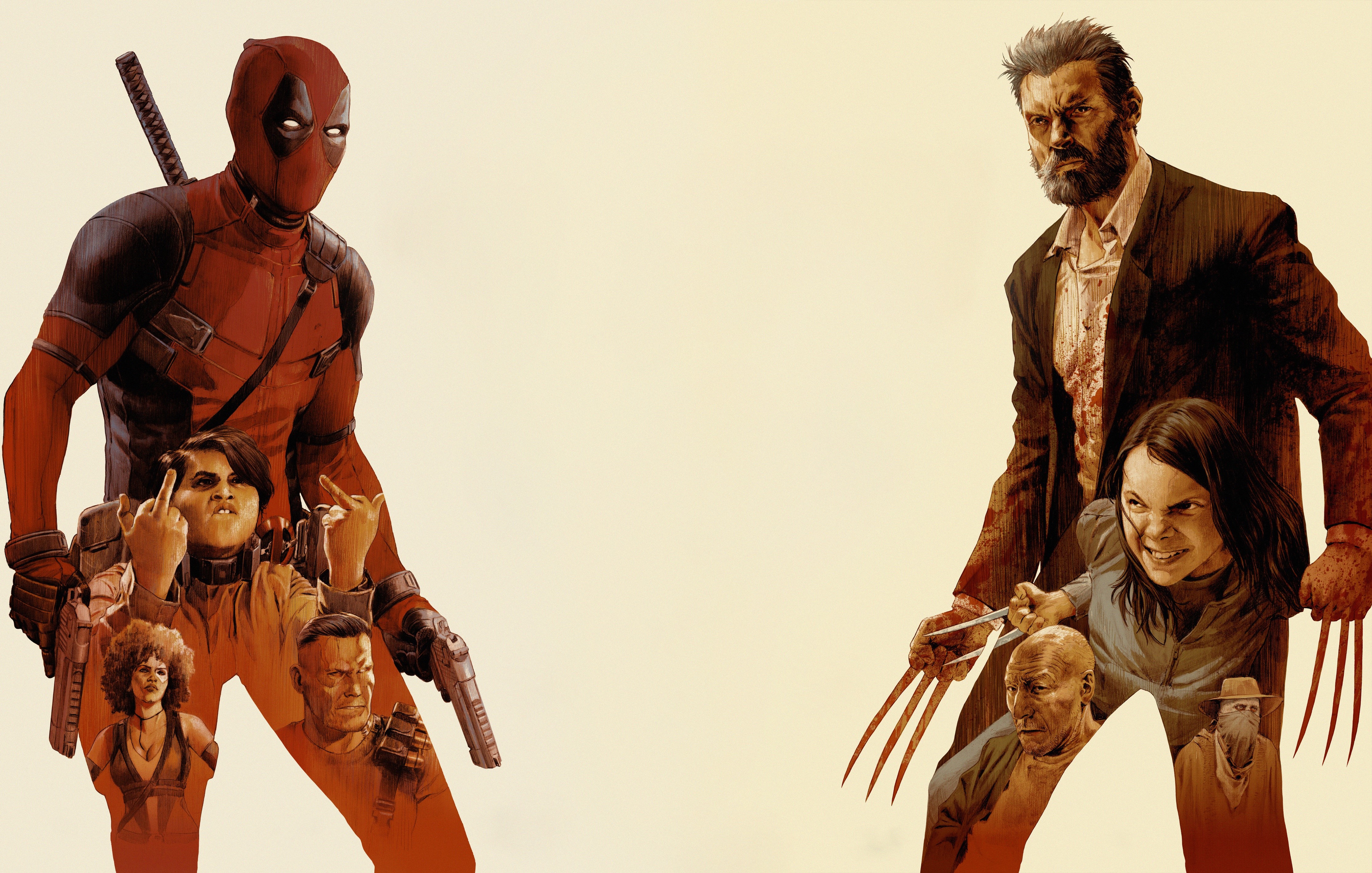4K Deadpool and Wolverine Movie Artwork HD Wallpaper