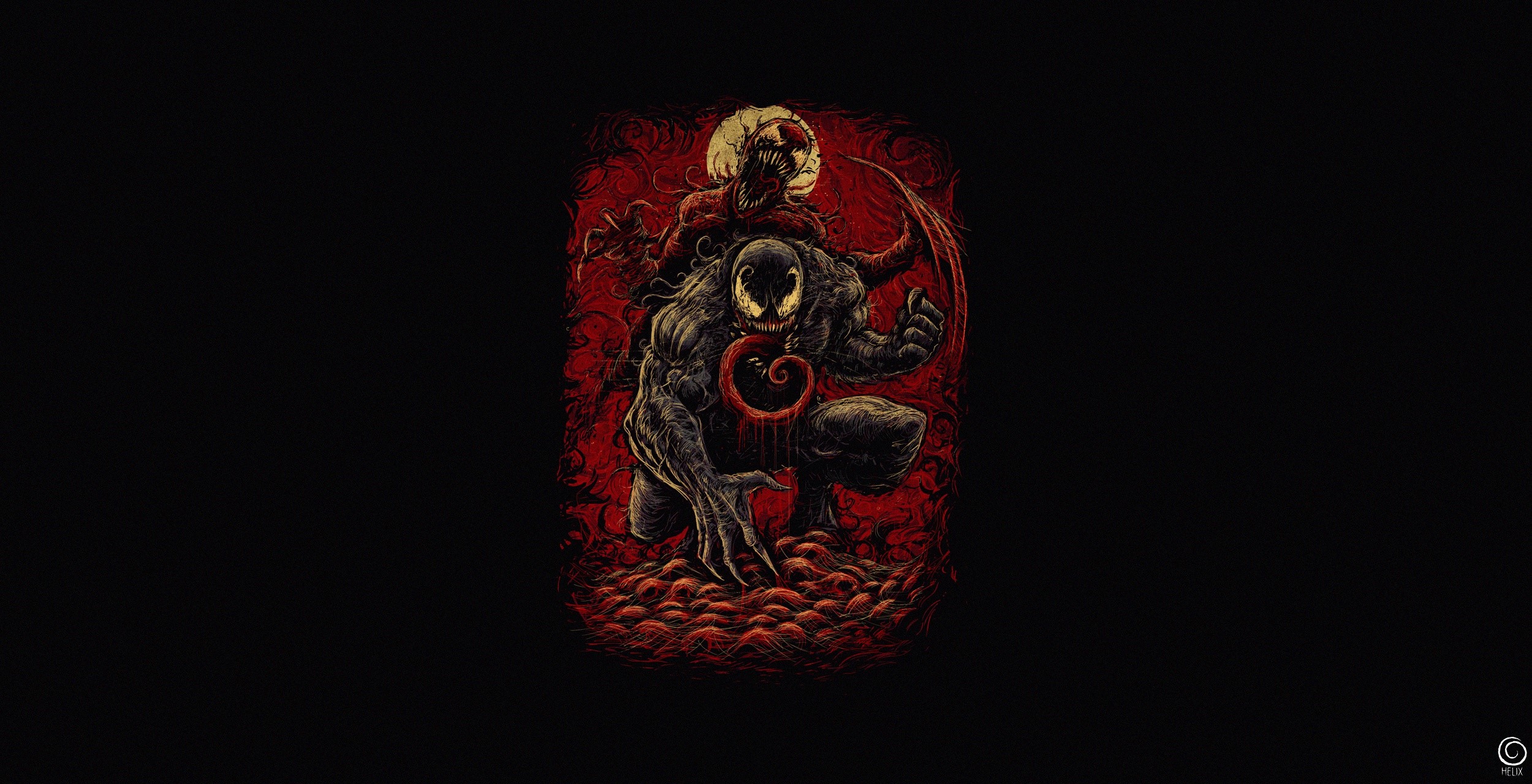 Venom and Carnage from Marvel Comics by Bogdan Timchenko HD Wallpaper