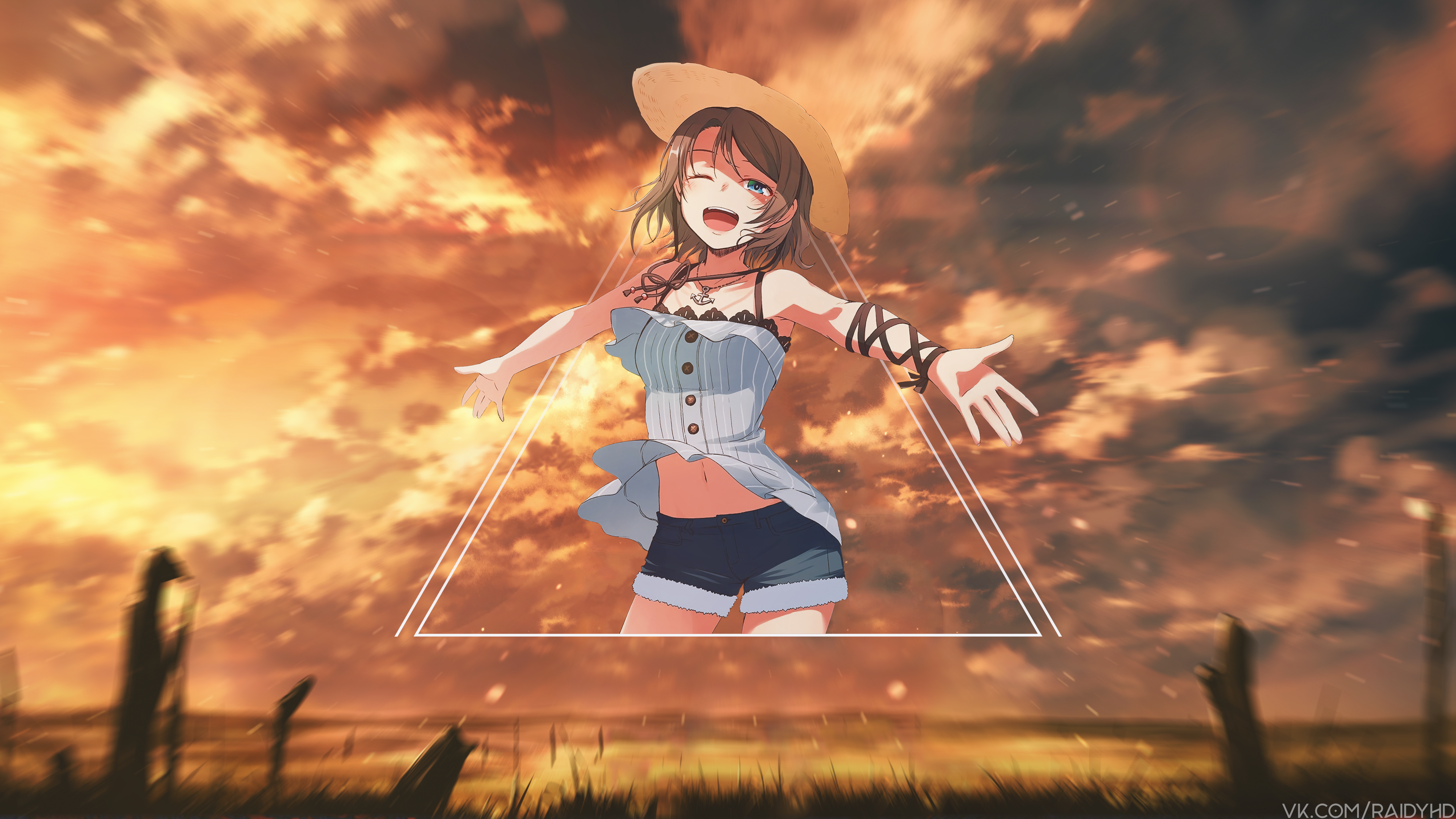 4K Watanabe You from Love Live! Sunshine HD Wallpaper