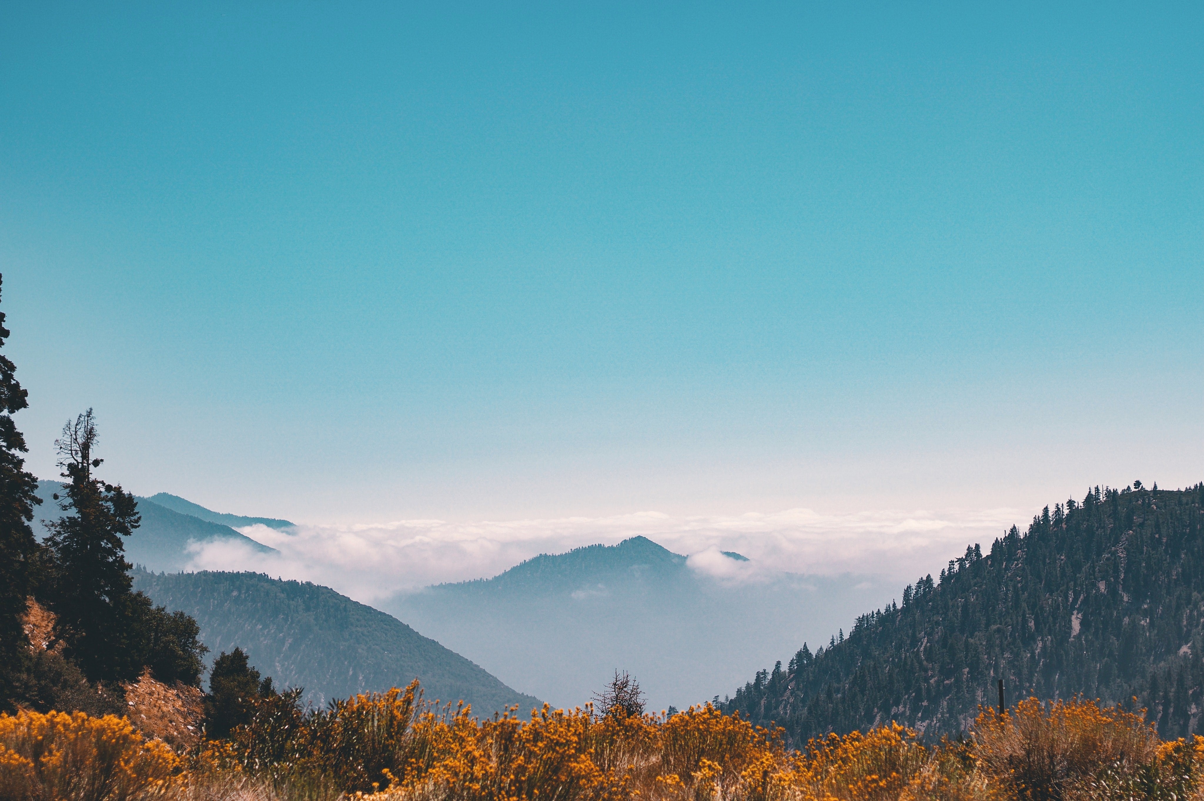 4K Mountains Landscape with Clouds HD Wallpaper