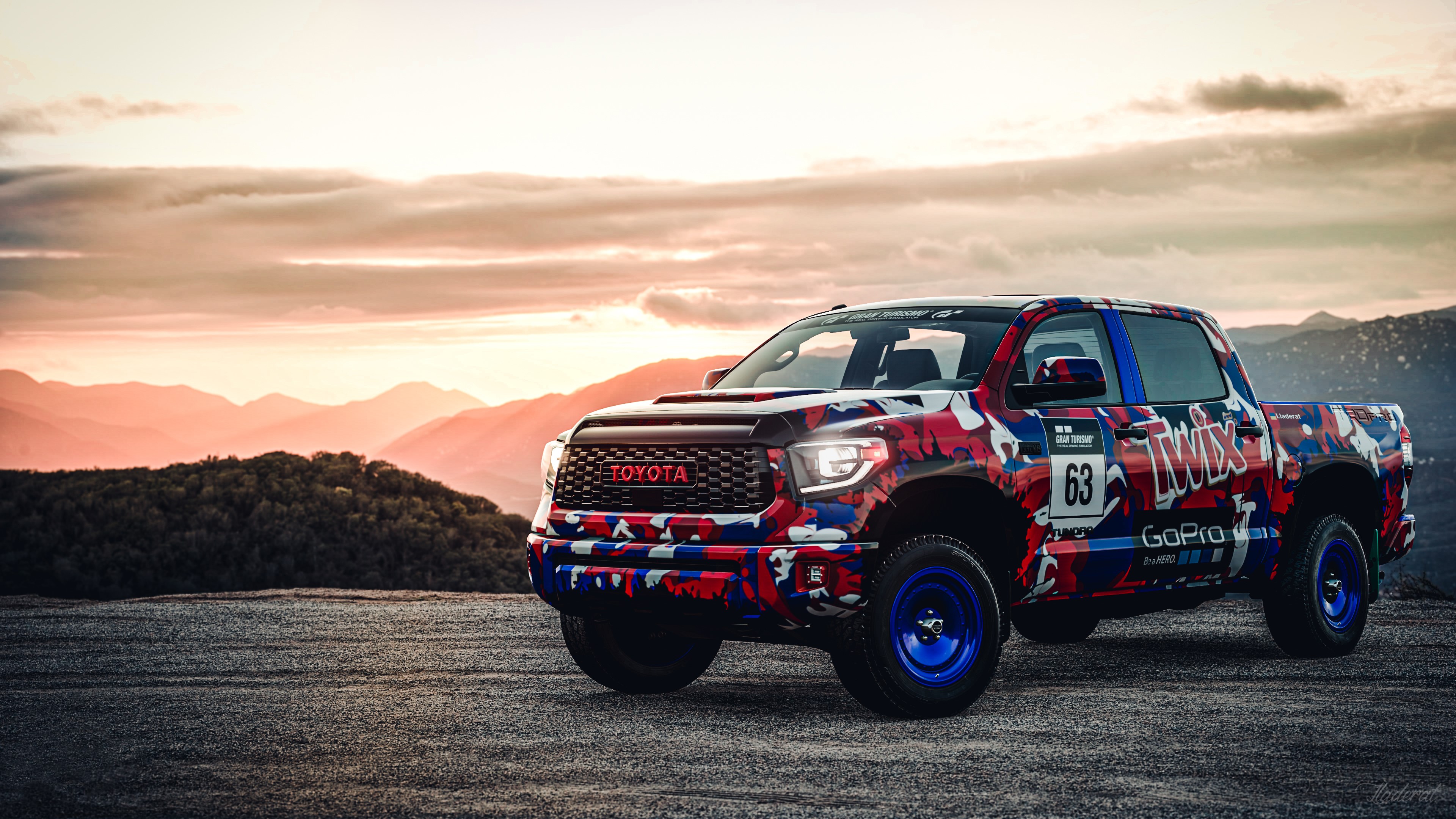 4K Toyota Tundra pickup truck with Twix livery HD Wallpaper