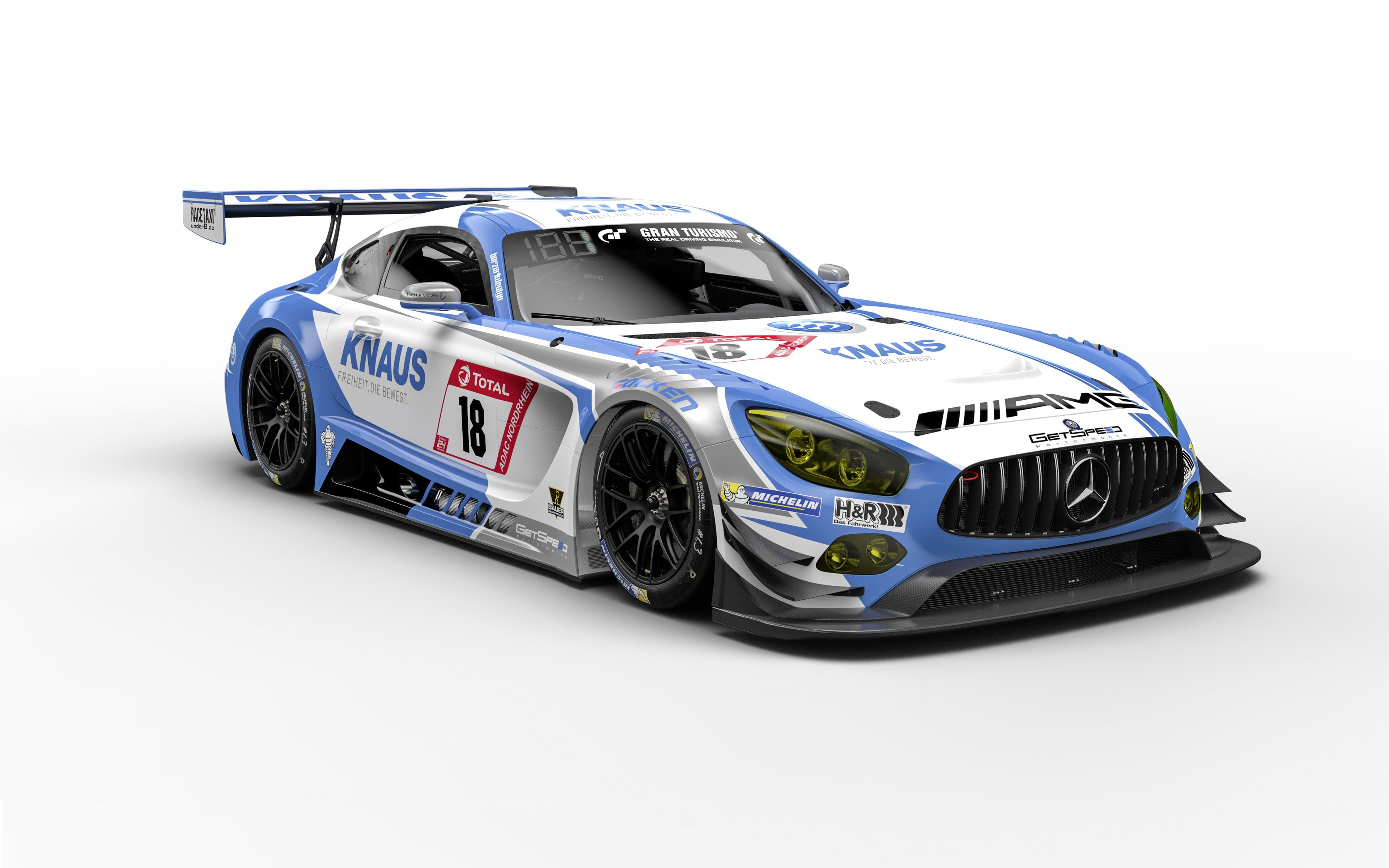 Mercedes-Benz AMG GT3 race car with Knaus livery HD Wallpaper