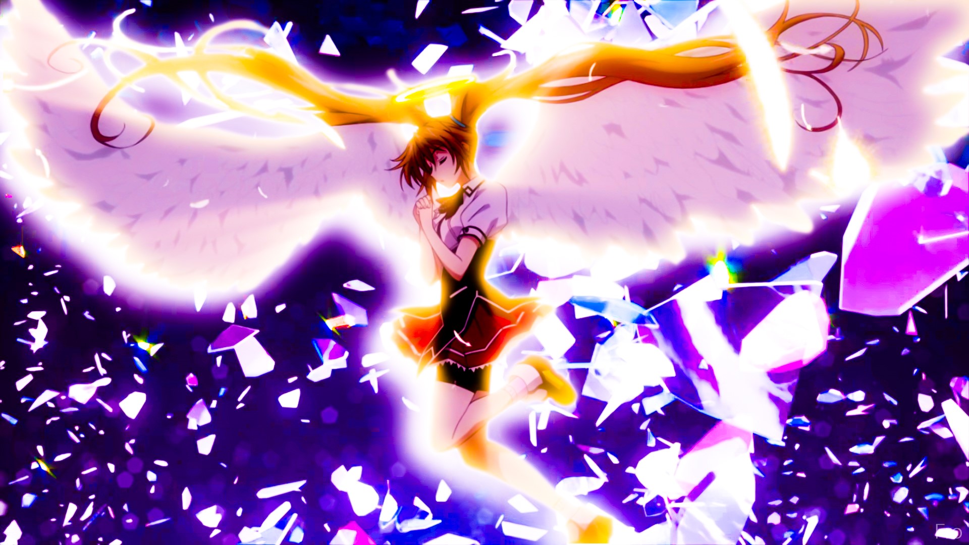 Asia Argento from High School DxD with wings HD Wallpaper