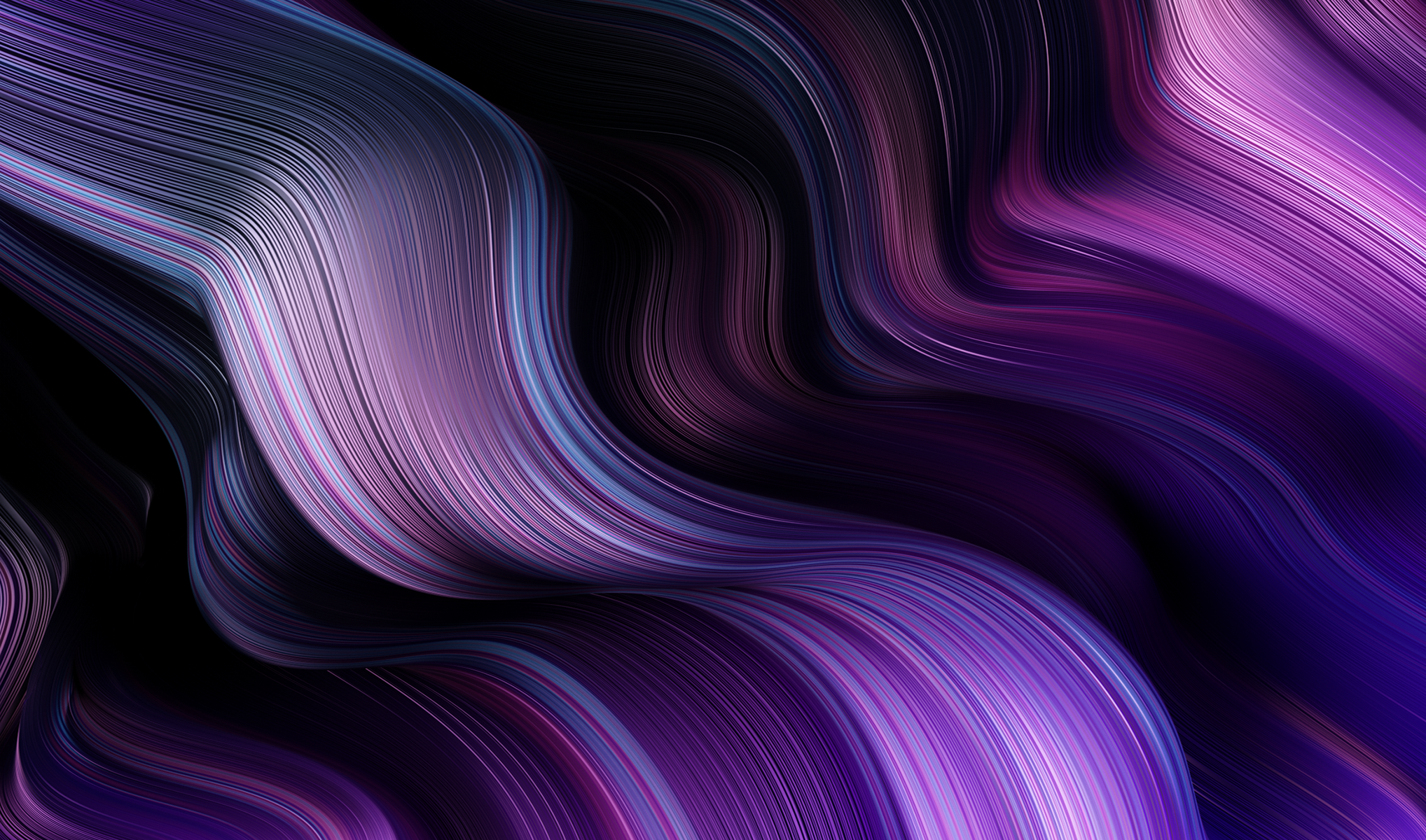 Abstract purple and blue wavy lines by Danny Ivan HD Wallpaper