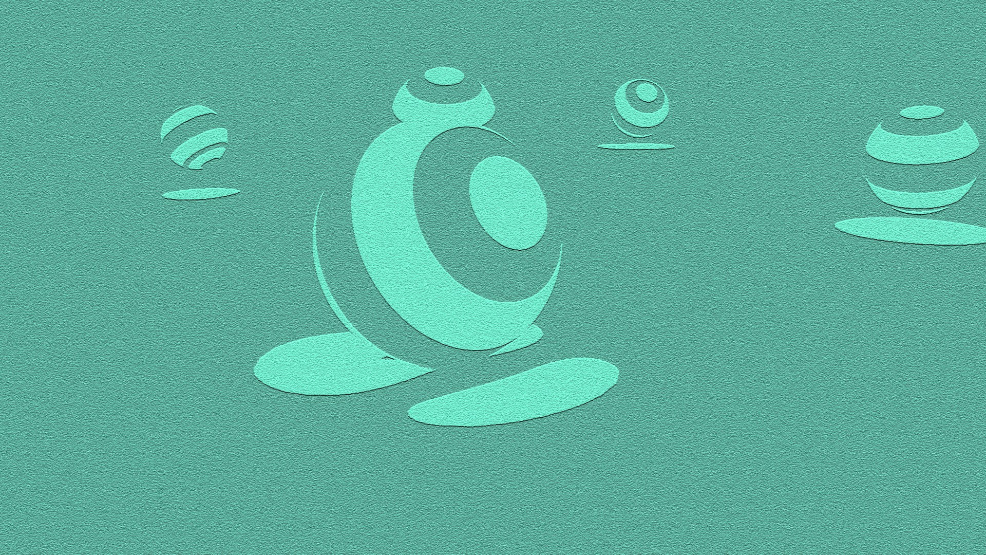 Turquoise spheres with embossed texture HD Wallpaper