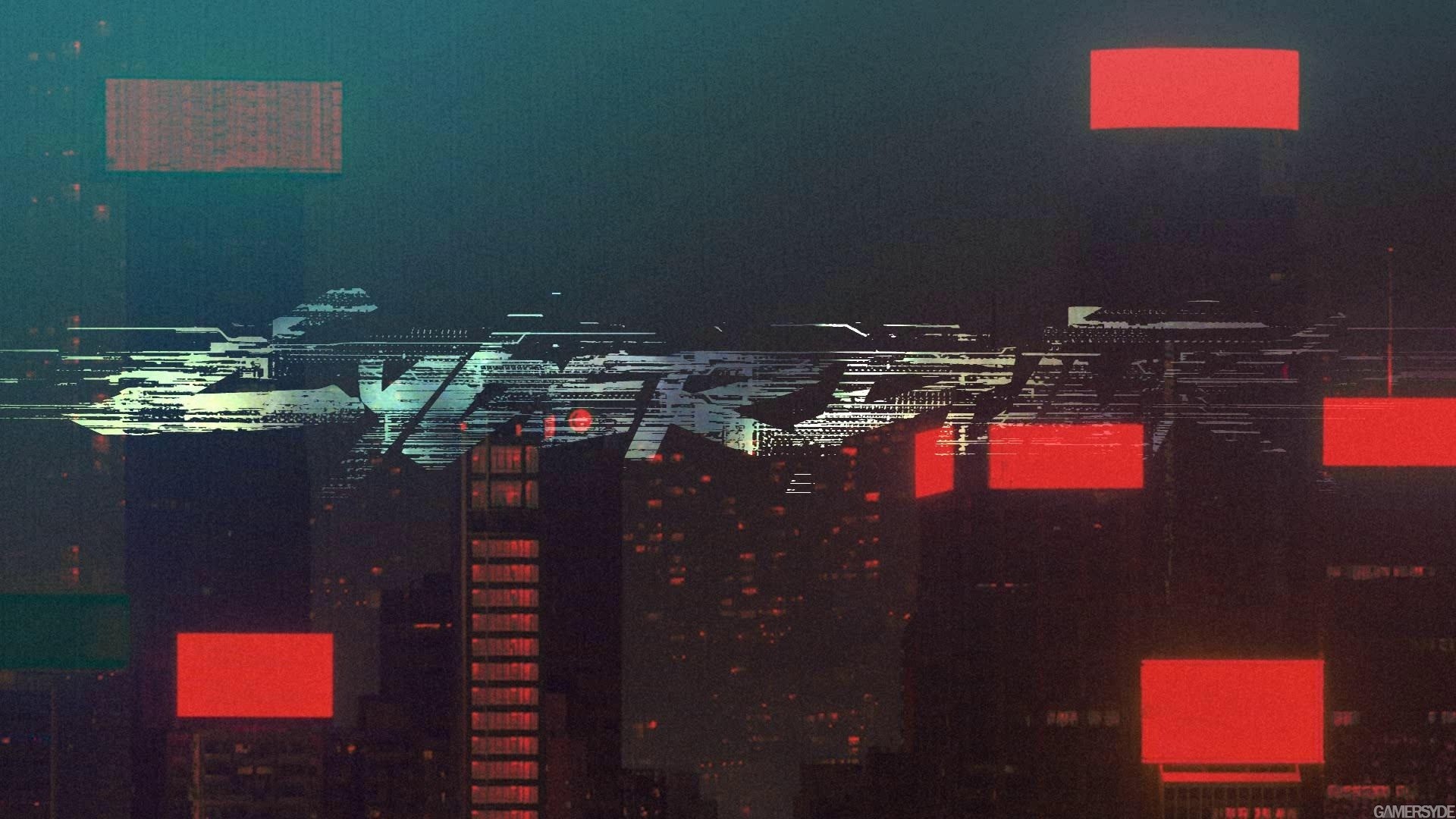 Cyberpunk 2077 logotype glitch effect HD Wallpaper