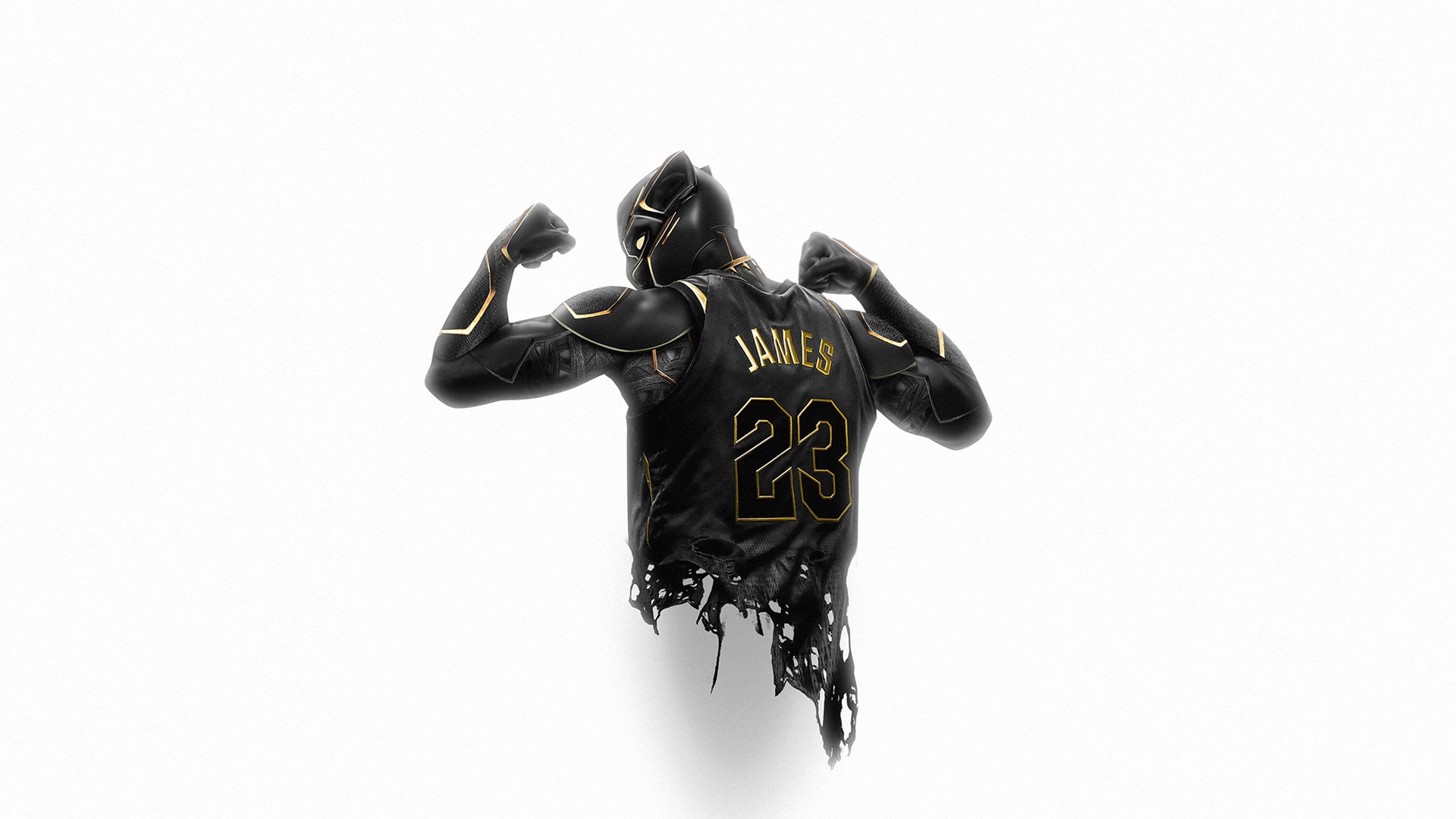 Black Panther inspired LeBron James jersey HD Wallpaper