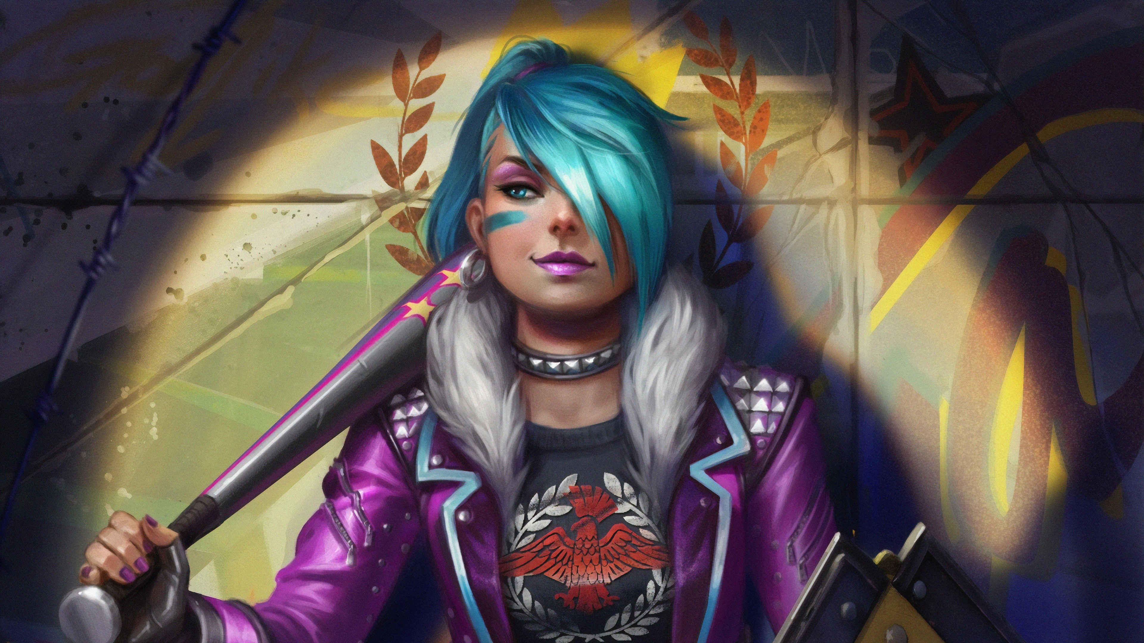 Bellona from Smite with a baseball bat HD Wallpaper